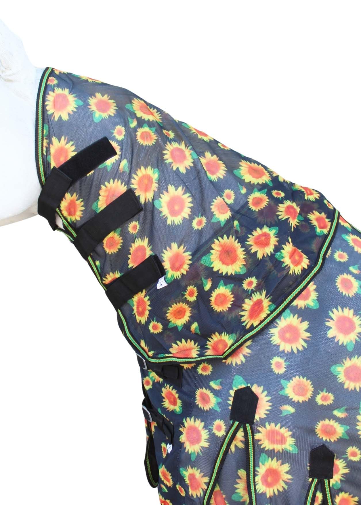 74 Horse Light Summer Spring Airflow Mesh Removable Neck Sunflower 73158