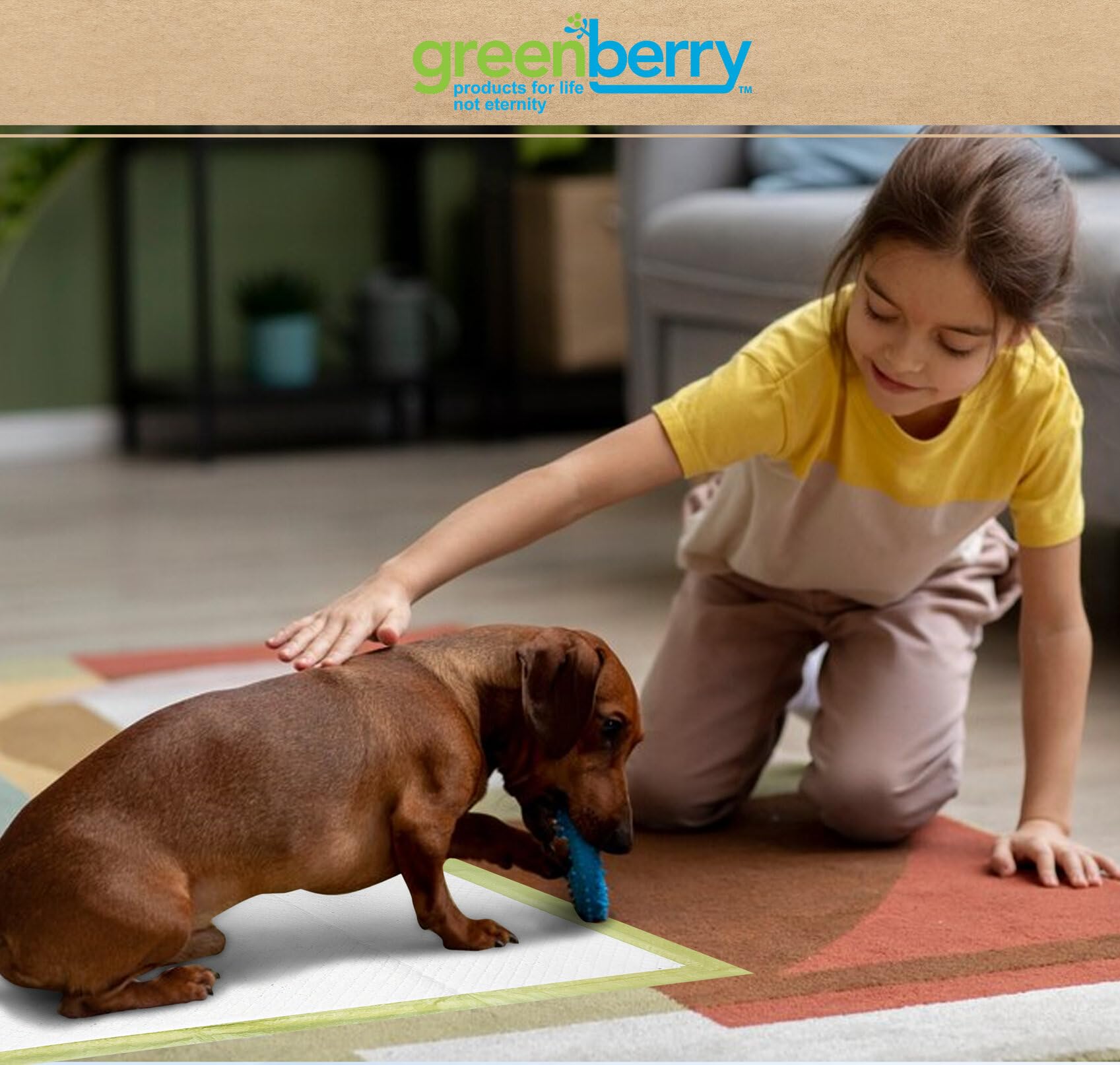 Greenbone Training Pads - Leak Proof - Lemongrass Scent - 100 Count