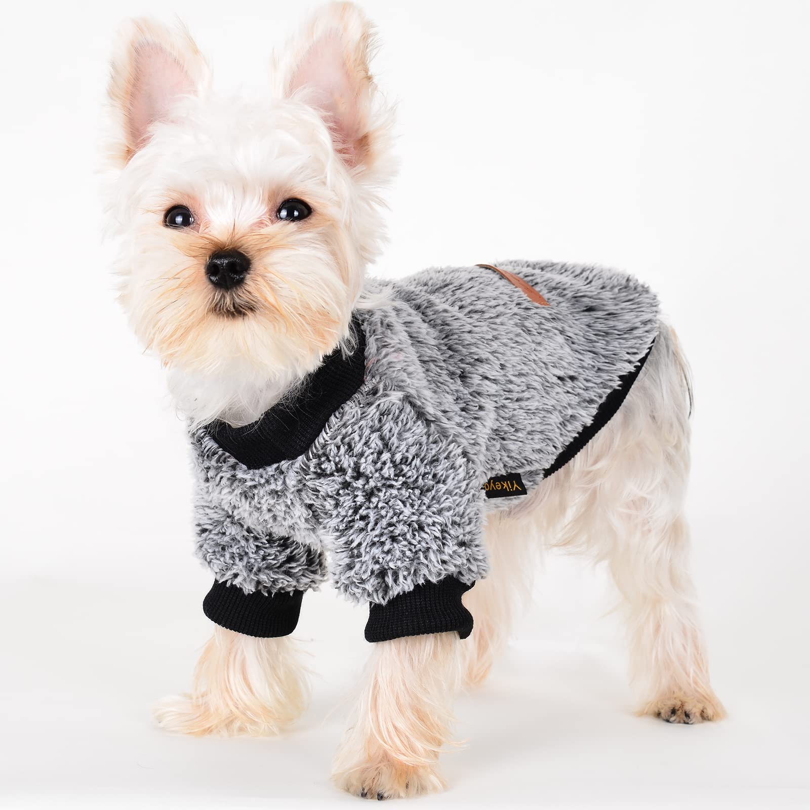 Dog Sweater - Dog Sweaters For Small Dogs - Small Dog Sweater - Dog Winter Clothes - Fleece Dog Sweater- Xs Dog Sweater - Pet Doggie Sweaters For Small Dogs (X-Small, Black)