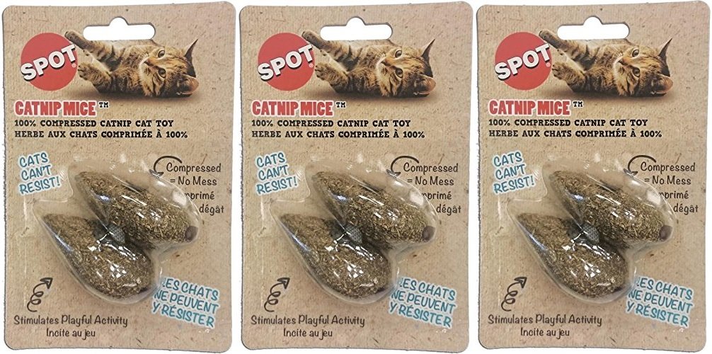 (6 Pack) Ethical Pet 100-Percent Catnip Candy Mice Cat Toy (3 Packages Each Containing 2 Toys)3