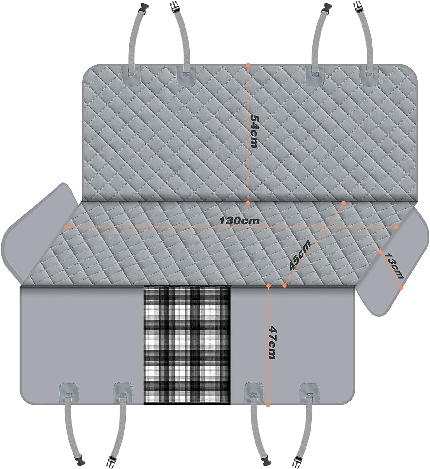 Gxt Dog Back Seat Cover Protector For Cars Suv And Trucks With Mesh Window, Scratchproof Nonslip And Waterproof Material Upgrade