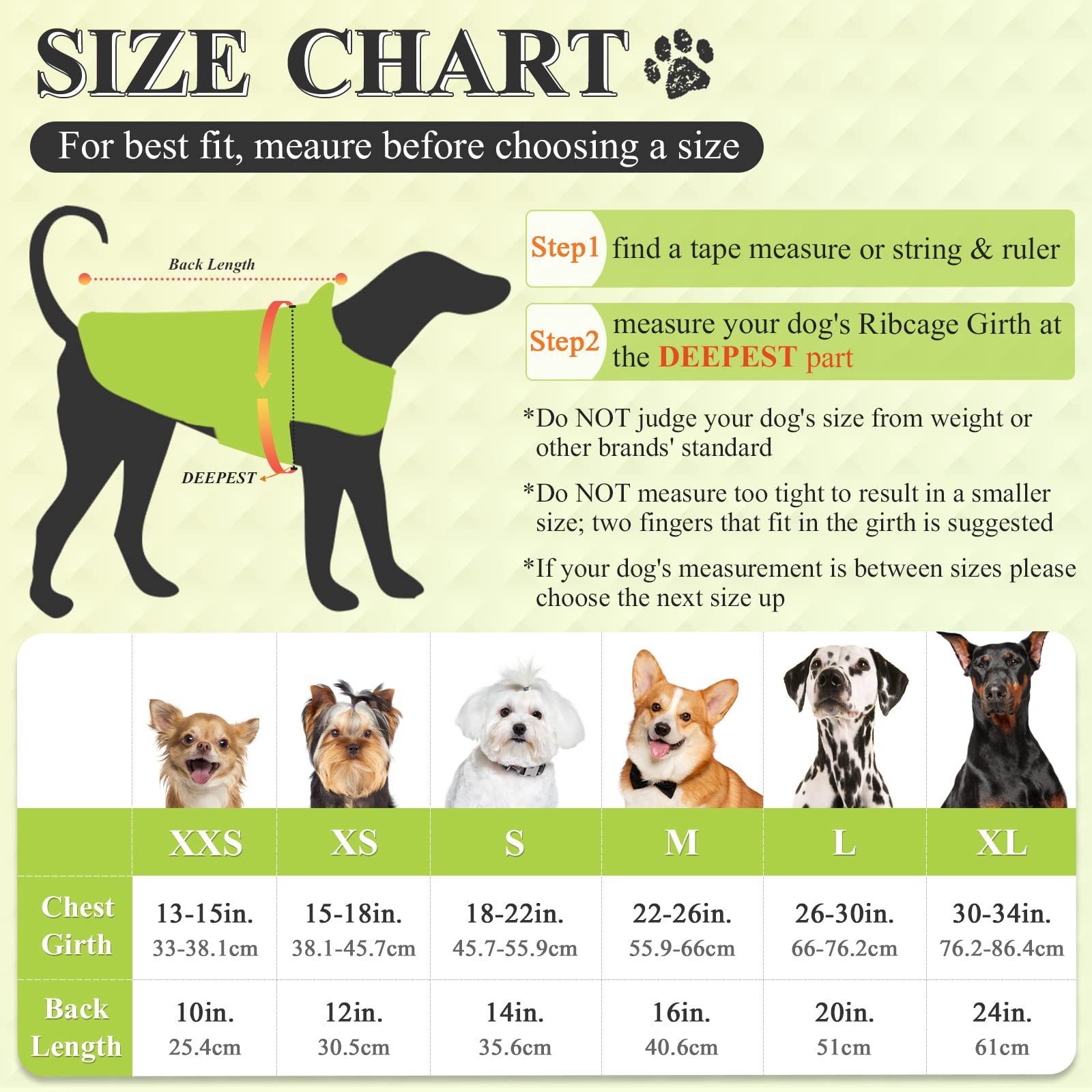 Vivaglory Dog Raincoat For Small Dogs, Easy On & Off Pet Rain Clothes With Storage Bag, Reflective Lightweight Breathable Dogs Safety Vest Jackets For Adventures, Walking, Hunting, Bright Yellow