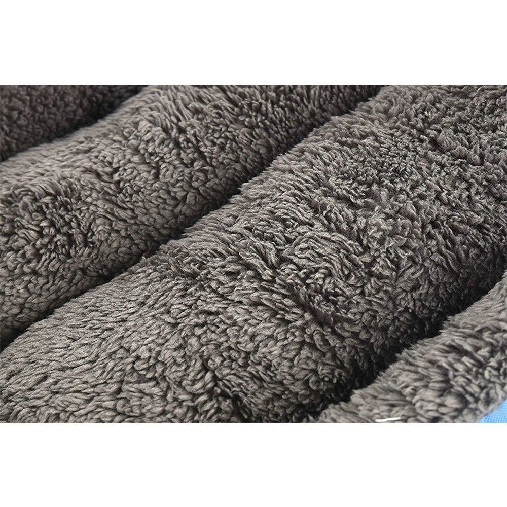 Barelove Square Large Dog Bed Mattress Washable Pads Room, Soft Plush Faux Fur Rectangle Sleeping Pet Bed For Small Medium Large Dogs Cats Puppy, With Anti-Slip Waterproof Bottom (Grey)