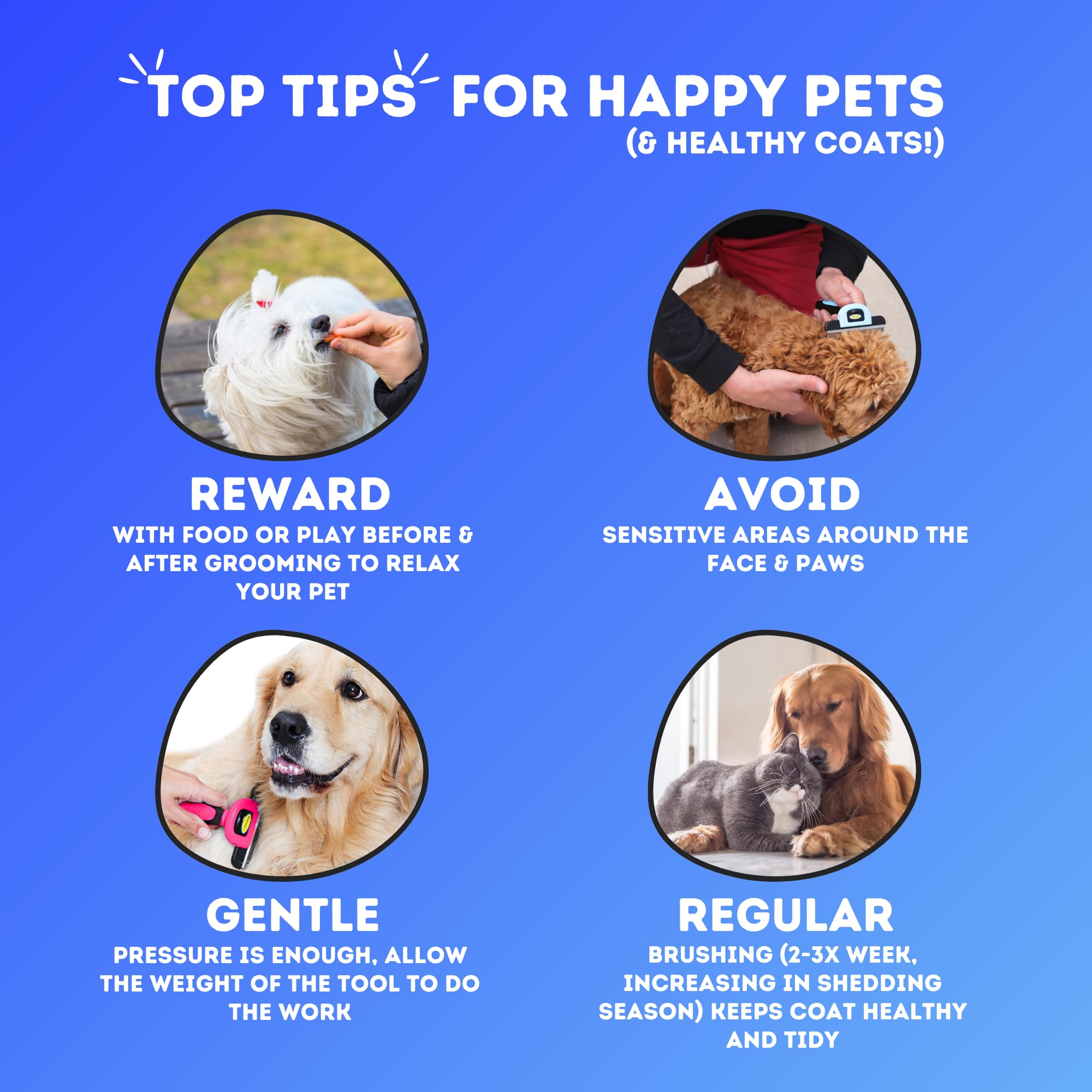 Dakpets Stainless Steel Pet Deshedding Tool - Grooming Brush For Cats And Dogs, Removes Trapped Hair, Reduces Shedding By Up To 95%, All Hair Types, Includes Protective Blade Cover, Pink, 4 Inches