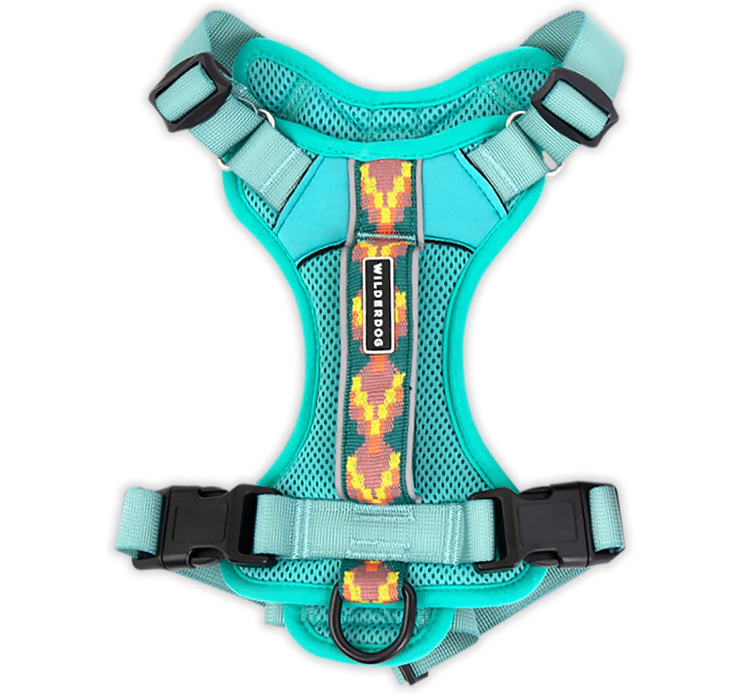 Wilderdog Lightweight Dog Harness With Reflective Straps - Large - Seafoam