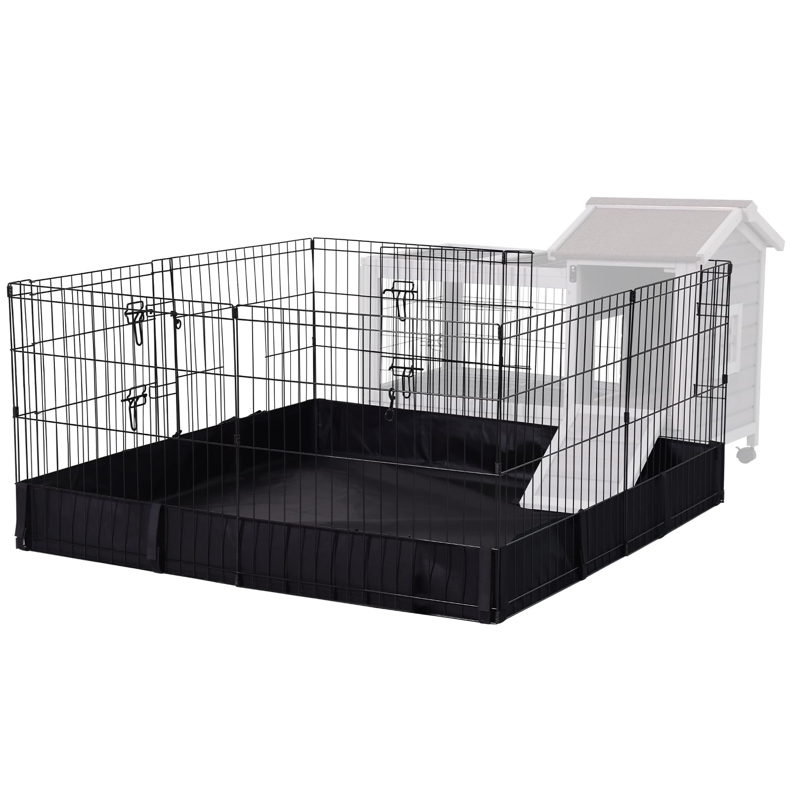 Aivituvin Rabbit Pen Indoor Bunny Pet Playpen Large Guinea Pig Outdoor Exercise Run Pet Enclosure-Playpen Only