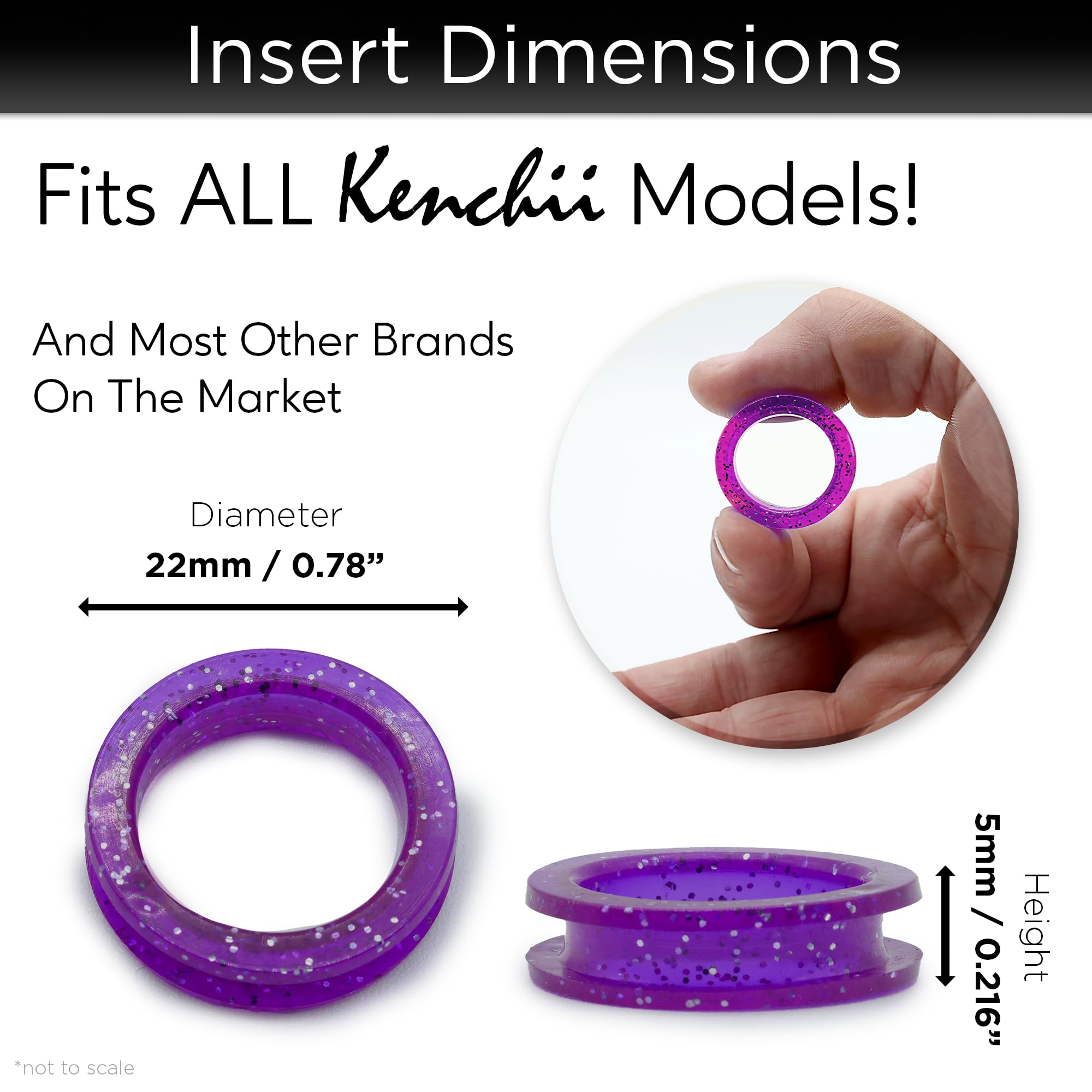 Kenchii Extra Soft Premium Shear Finger Ring Inserts - Thick, Quality Comfort. Elevate Your Grooming Experience With Precision A