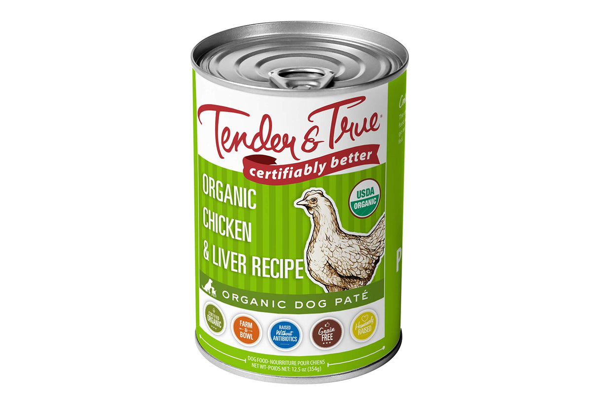 Tender And True Pet Food, Dog Food Chicken Liver Organic, 12.5 Ounce (Pack Of 12)