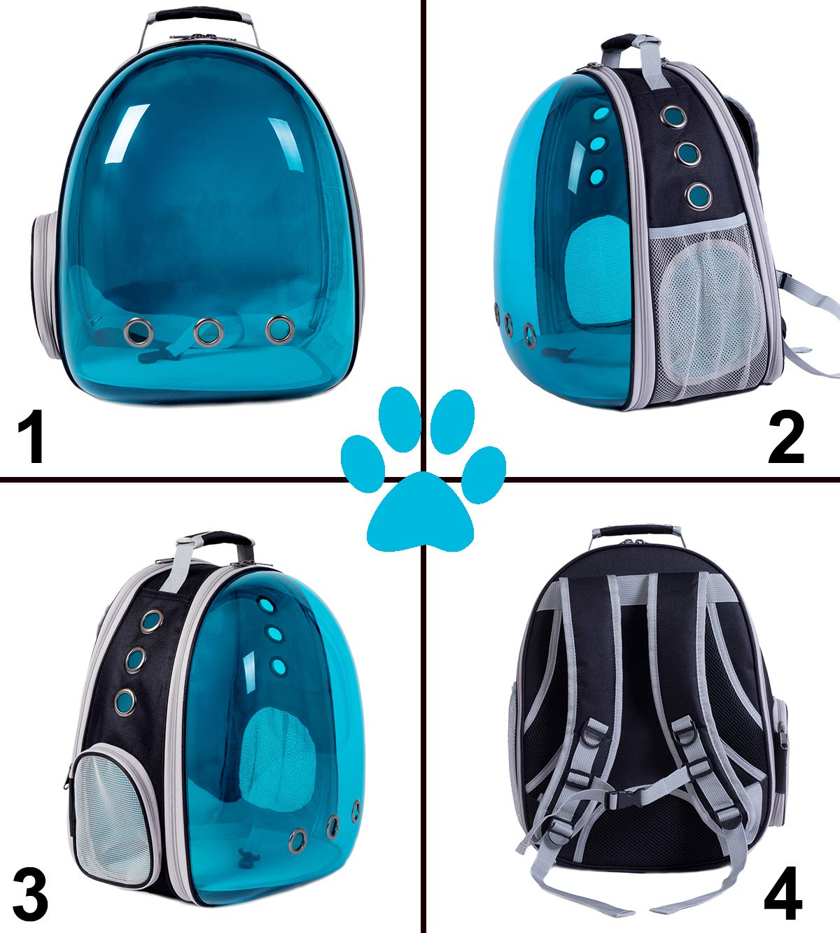 Cat Backpack Carrier, Expandable Space Capsule Polarized Pet Carrier For Kitten And Small Dog, Pet Carrying Hiking Traveling Bac