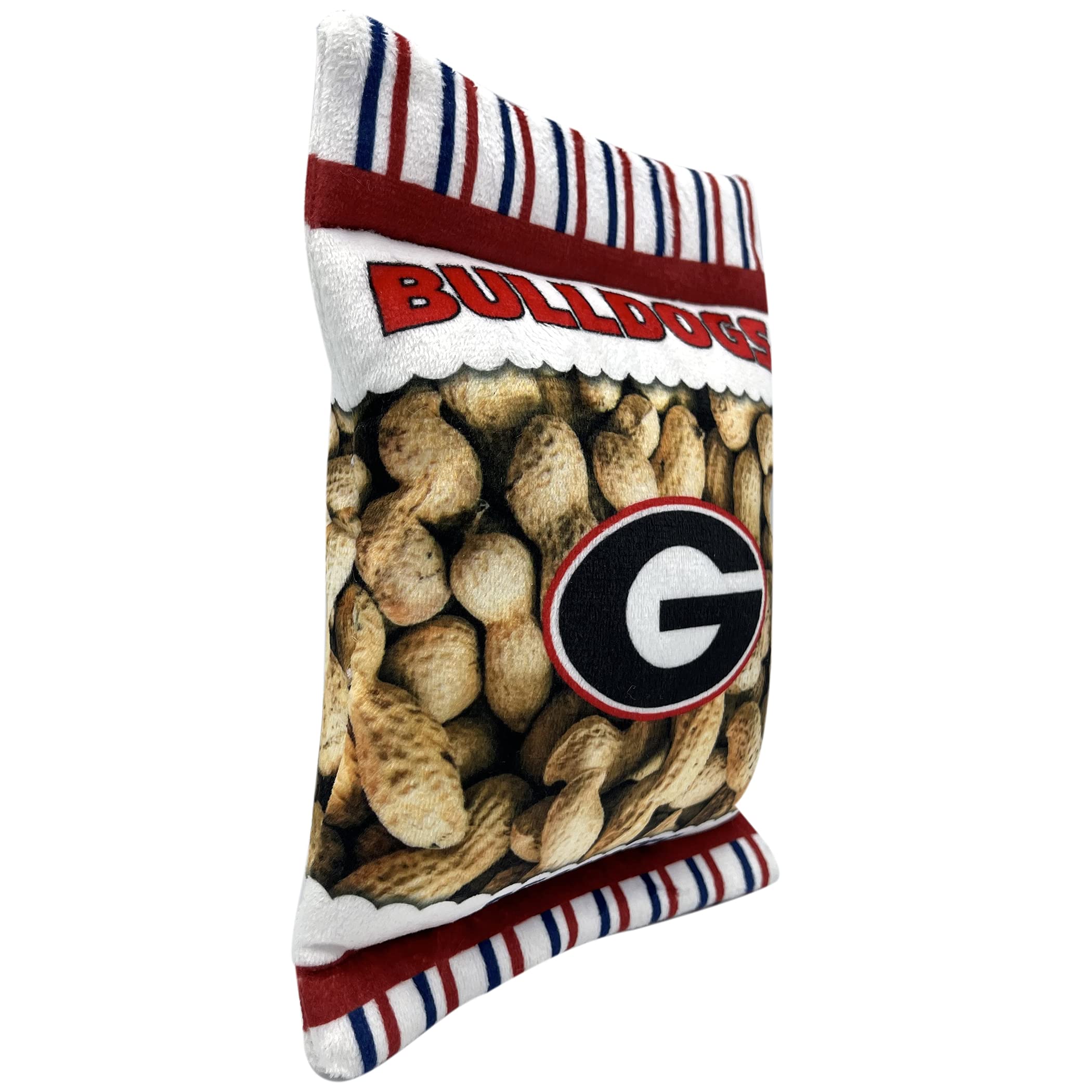 Pets First Ncaa Georgia Bulldogs Crinkle Fine Plush Dog & Cat Squeak Toy- Cutest Stadium Peanuts Snack Toy For Dogs & Cats With