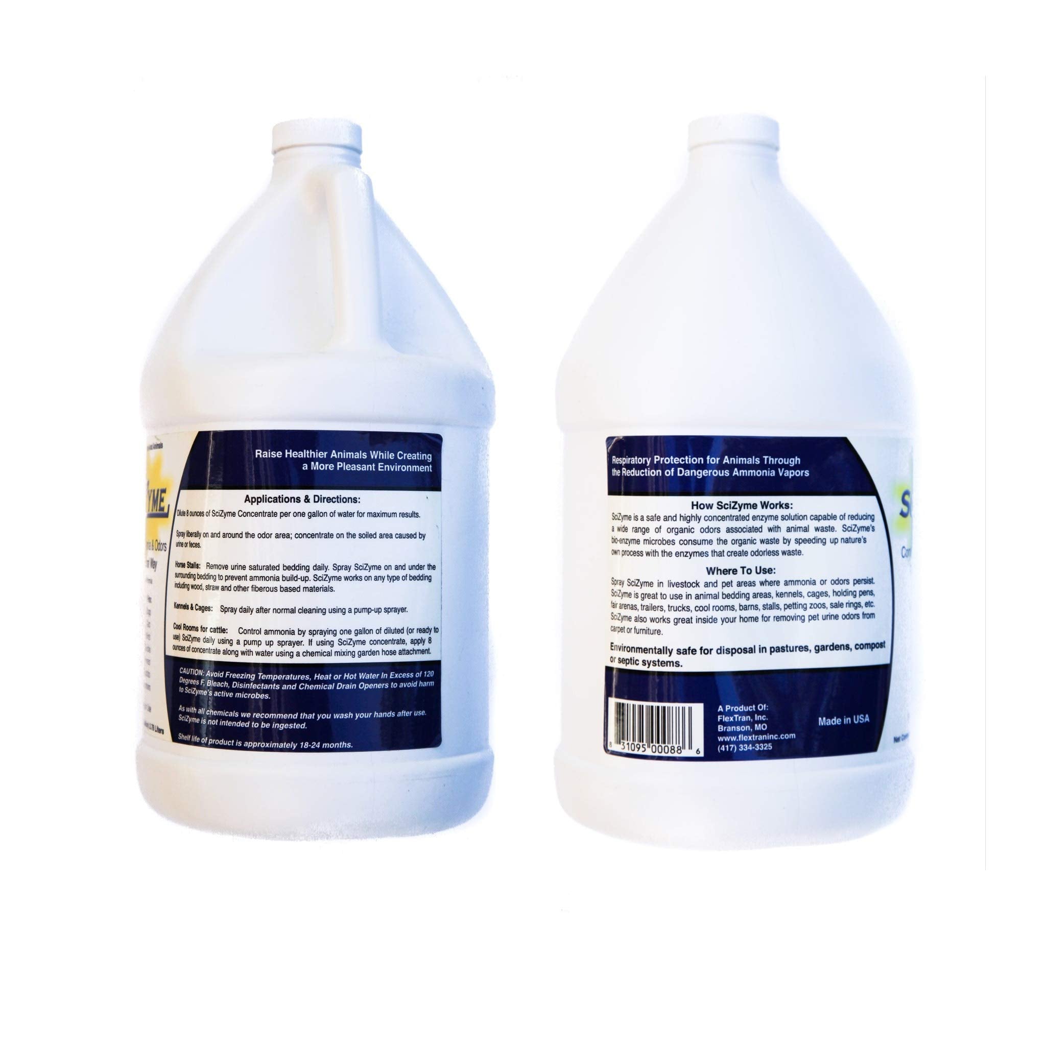 Scizyme - Enzyme Based Eliminator & Control Odors & Ammonia In Cooler Rooms, Barns, Trailers, Kennels, Etc. (Makes 16 Gallons)
