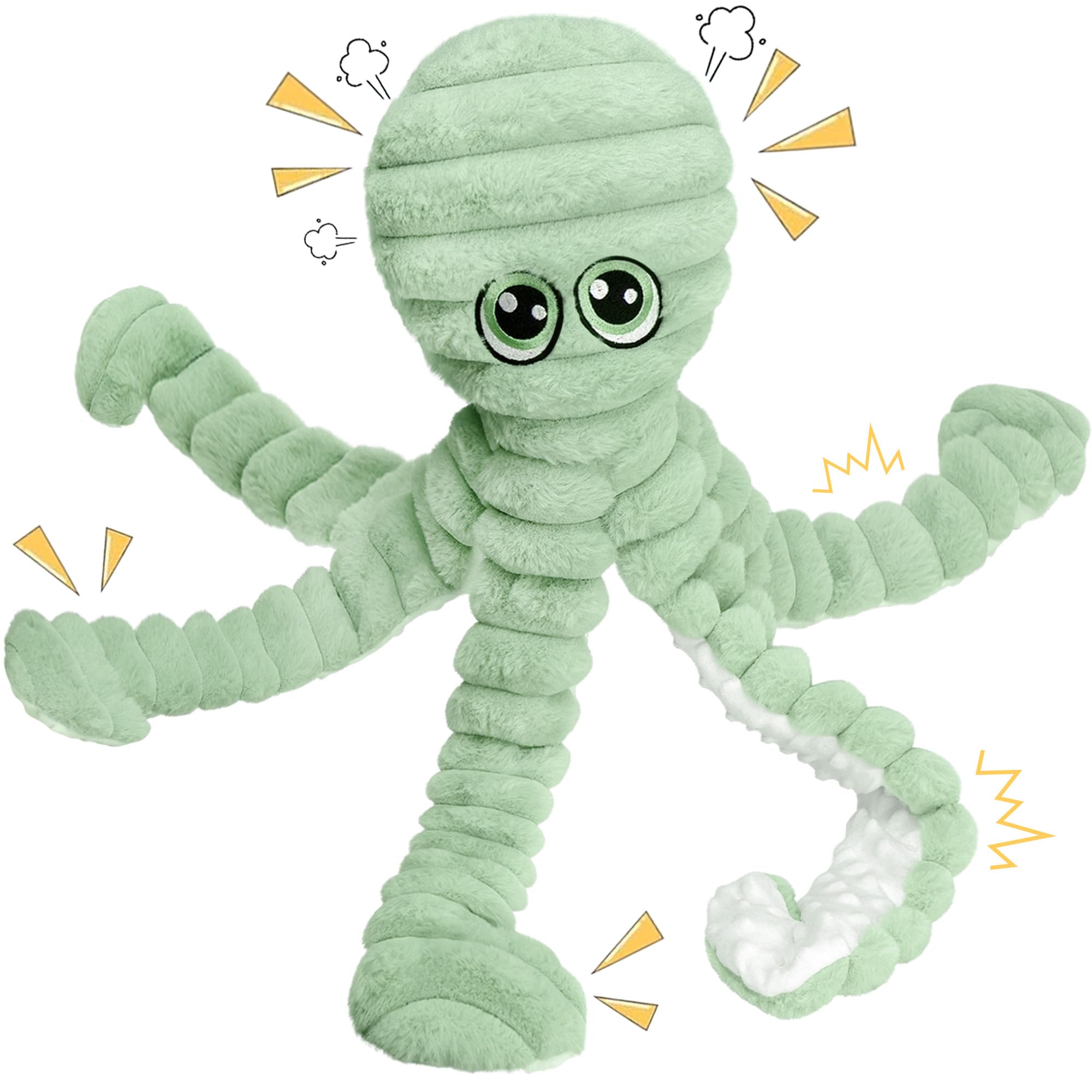 Prime Pets Dog Toys For Large Dogs, 27    Plush Octopus Dog Toy, Crinkle Squeaky Dog Toys, Pet Toy For Small Medium Large Dogs, 