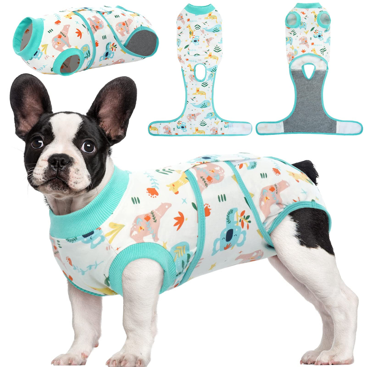 Kuoser Recovery Suit For Dogs Cats After Surgery, Professional Pet Recovery Shirt Dog Abdominal Wounds Bandages, Substitute E-Co