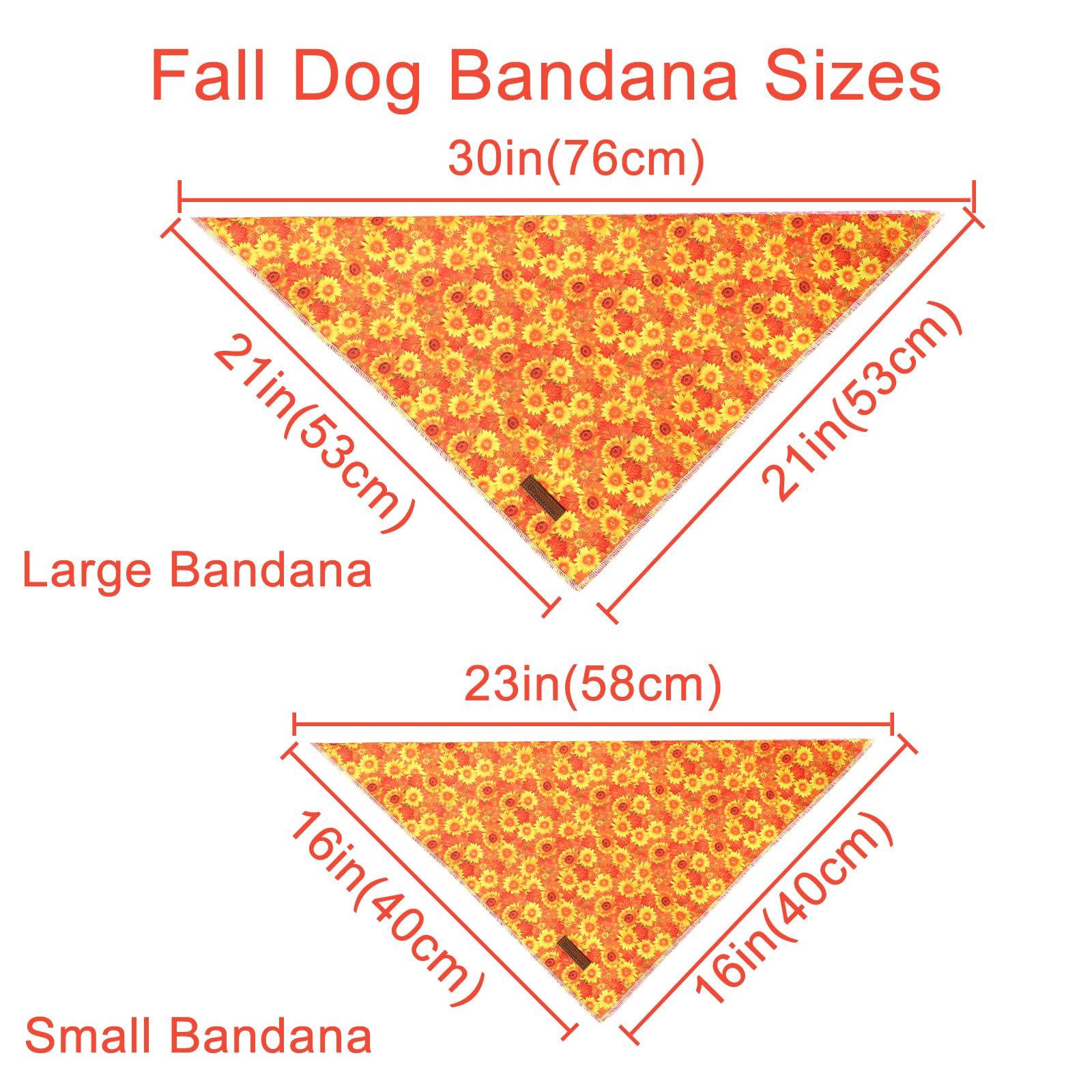 Up Urara Pup Sunflower Dog Bandana, Cute Flower Bandana For Girl Boy Dogs, Cotton Puppy Bandana, Adjustable Pet Triangle Bid Sca