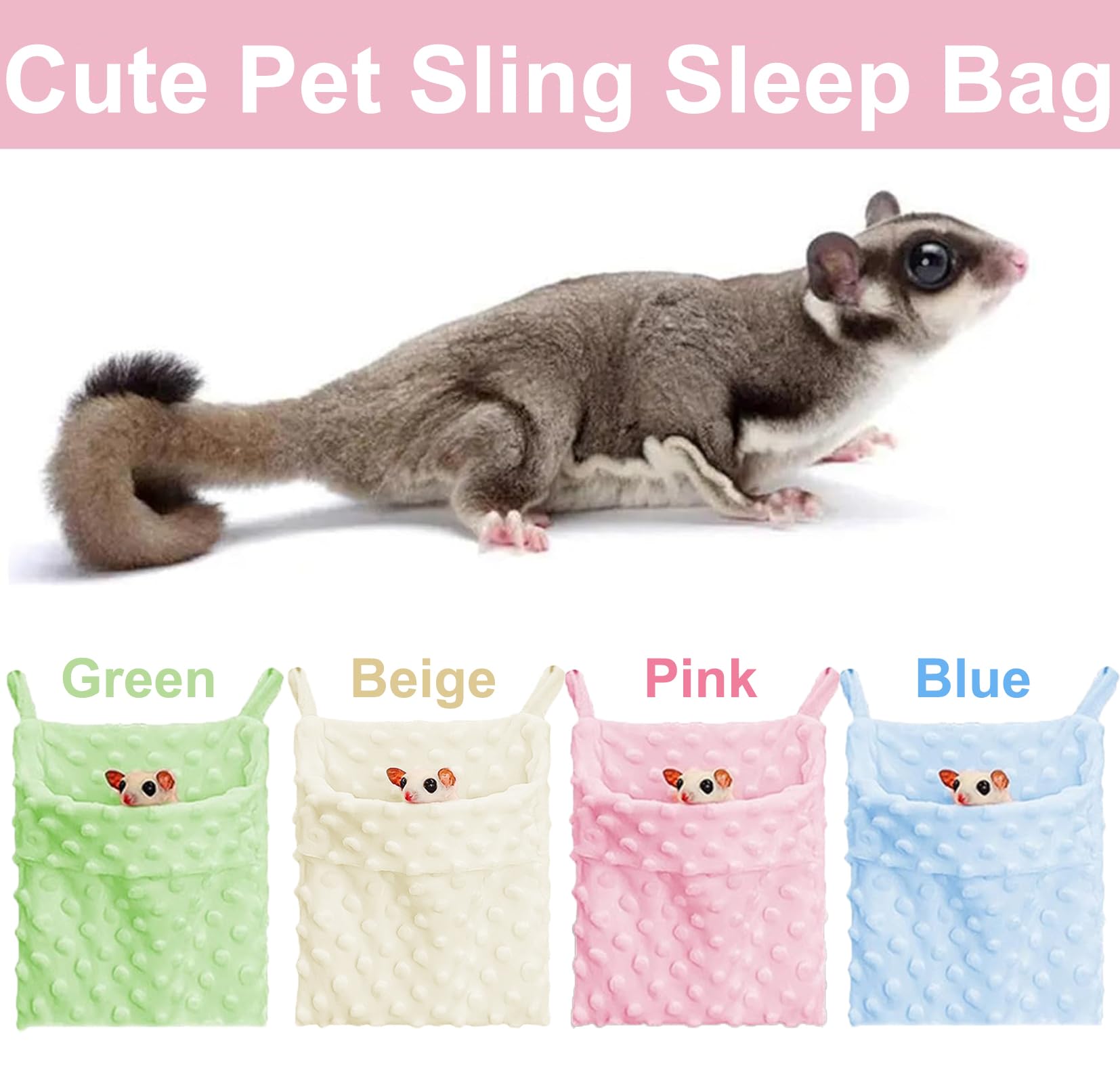 Meow&Woof Sugar Glider Bonding Pouch Carrier Bag Sling With Adjustable Strap For Gliders Ferret Rat Hedgehog Hamster Small Pets