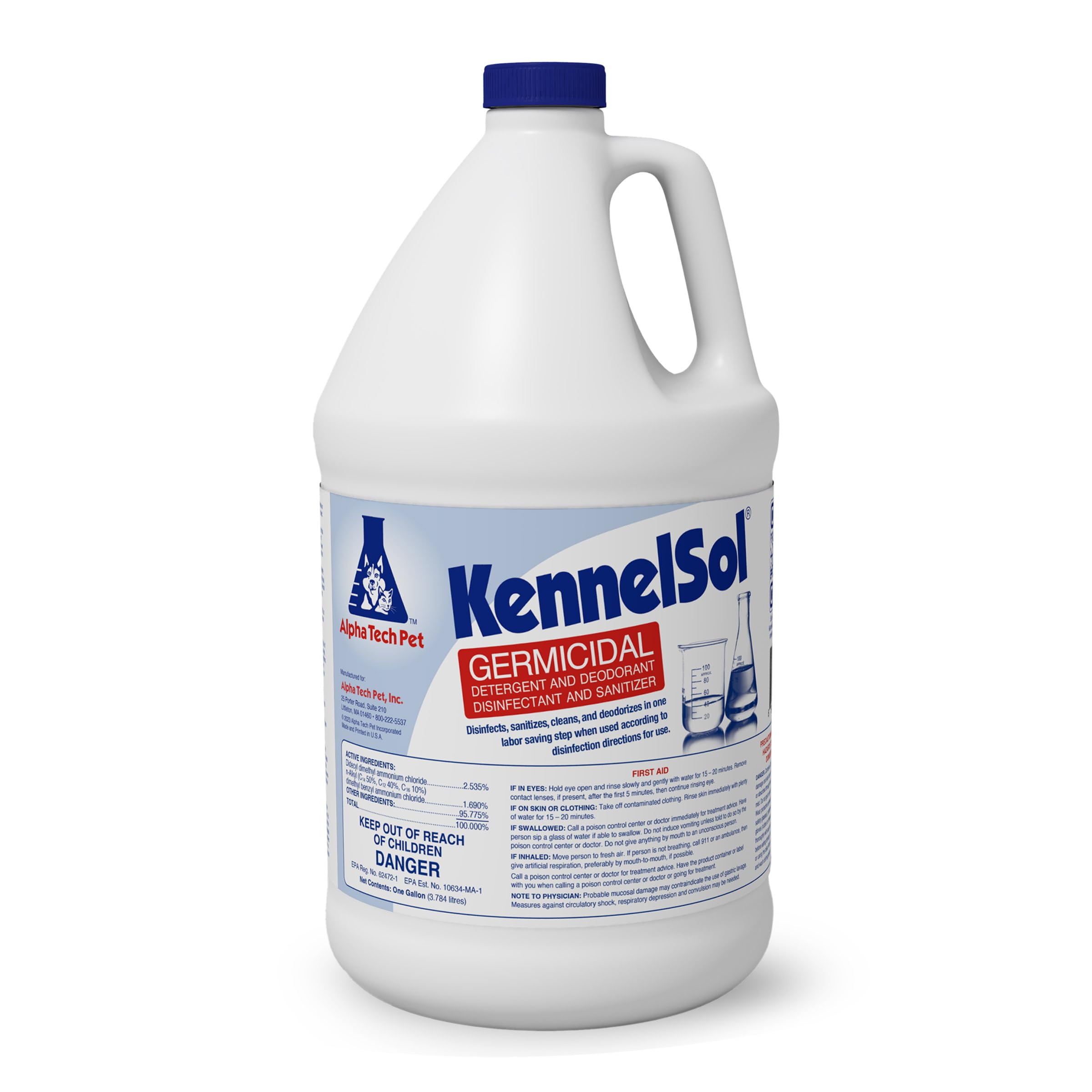 Kennelsol 1-Step Kennel Cleaner - Epa Registered Liquid Concentrate Disinfectant And Deodorizer, Effective Against Bacteria And 