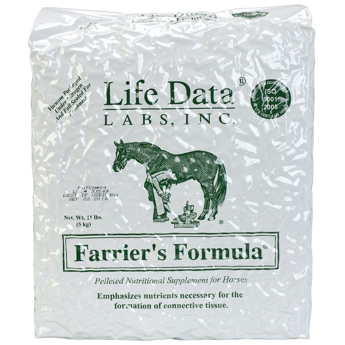 Farrier s Formula Refill Bag, 11 lbs; Pelleted Hoof and Coat Supplement For Horses; Supplement Can Be Added As a Top Dressing O