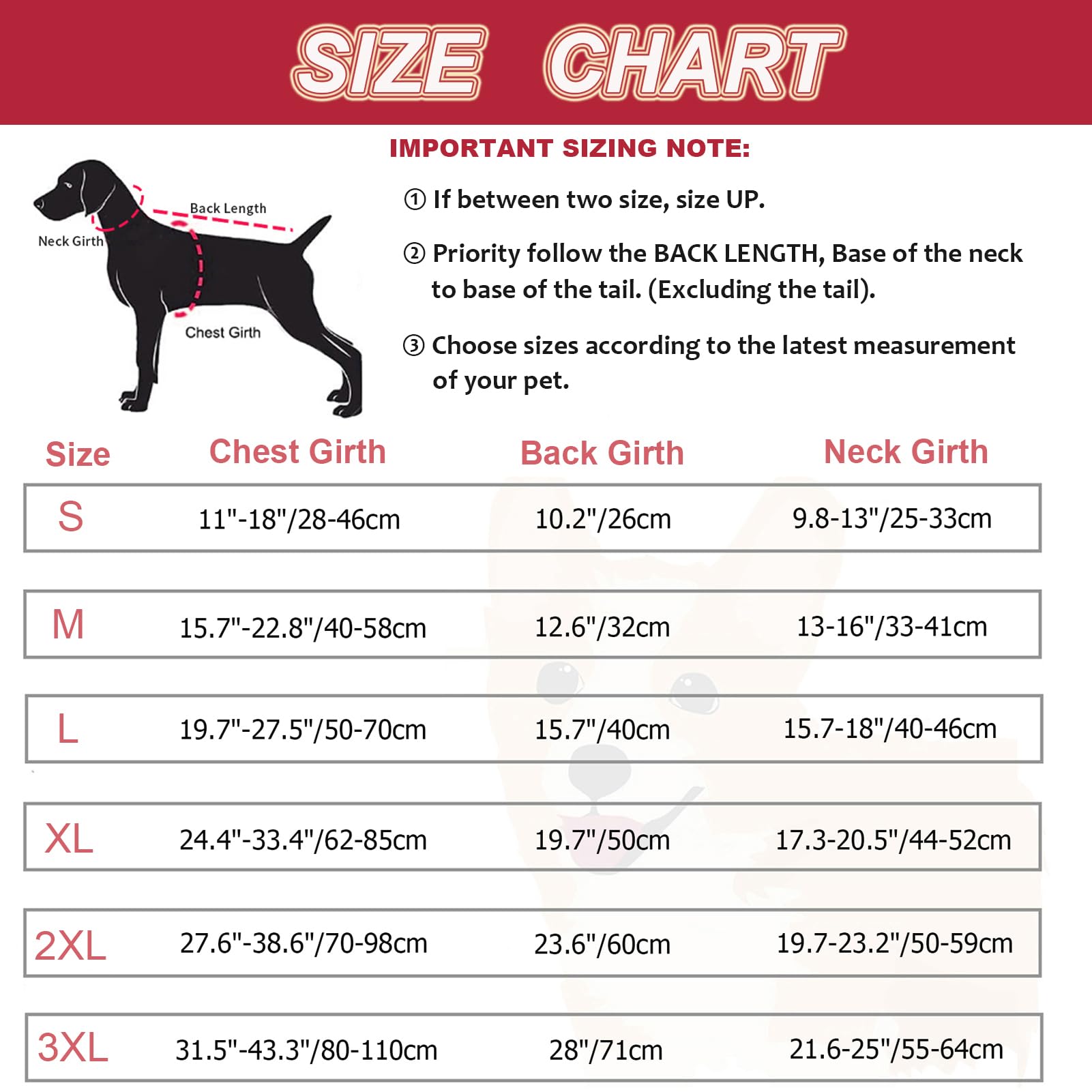 Dogcheer Dog Coats for Large Dogs, Warm Turtleneck Dog Jacket Clothes Winter Coat with Fleece Lined, Waterproof Windproof Dog Sn