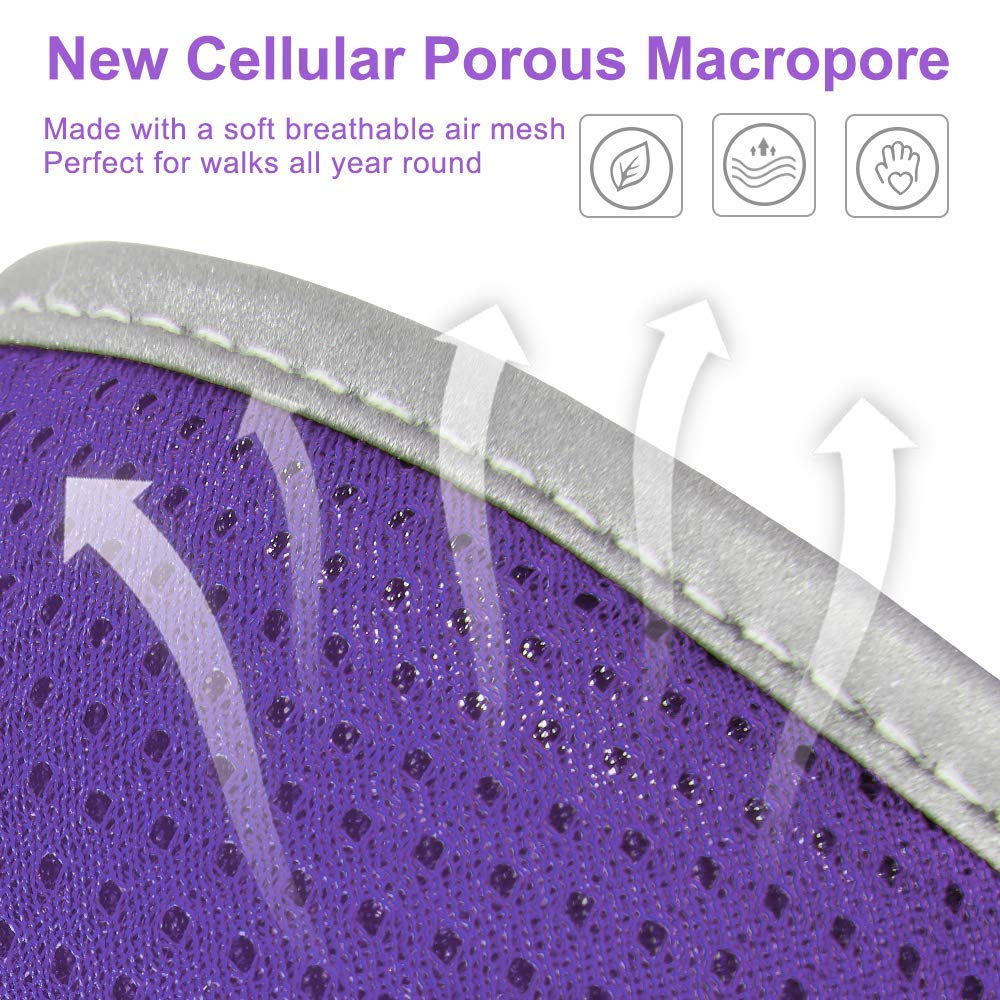 Puppy Harness And Leash Set - Dog Vest Harness For Small Dogs Medium Dogs- Adjustable Reflective Step In Harness For Dogs - Soft Mesh Comfort Fit No Pull No Choke (S, Purple)