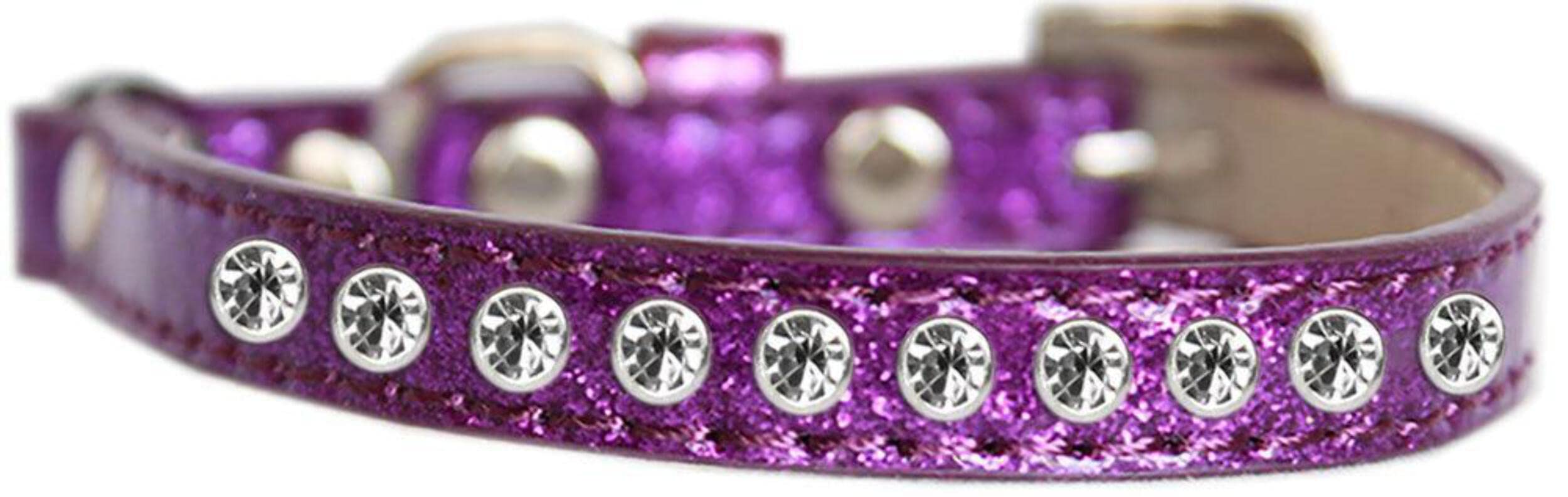 Mirage Pet Products Clear Jewel Ice Cream Cat Safety Collar Purple Size 14