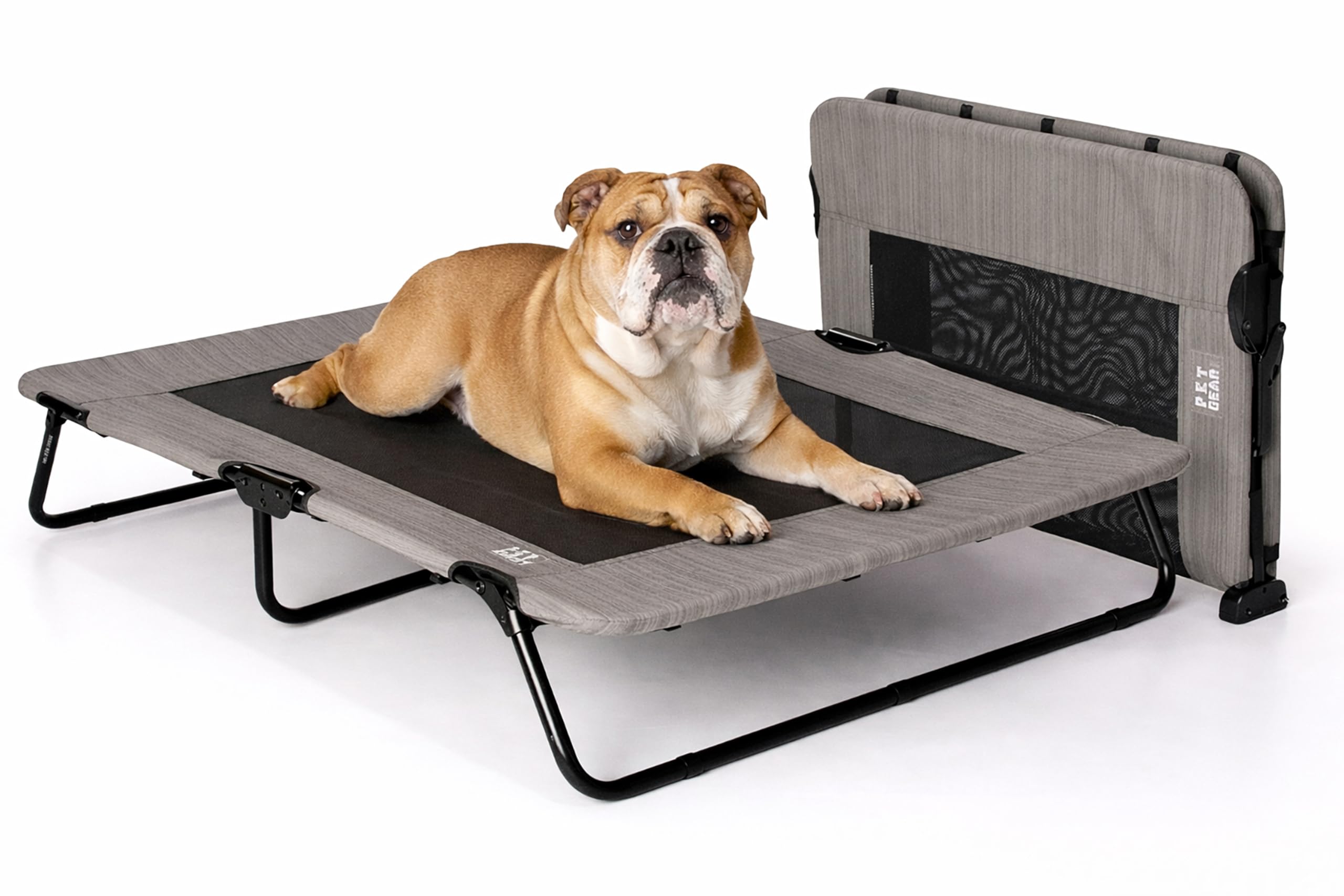 Pet Gear Lifestyle Pet Cot Elevated Bed, No Assembly Required, Premium Tear Resistant Cooling Mesh, Indoor & Outdoor, Lightweigh