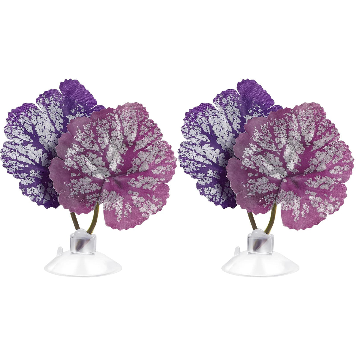 2Pcs Betta Fish Leaf Hammock Pad Aquarium Tank Plastic Plants With Suction Cup For Simulating Natural Habitat Spawning Grounds Spot Breeding Resting Bed