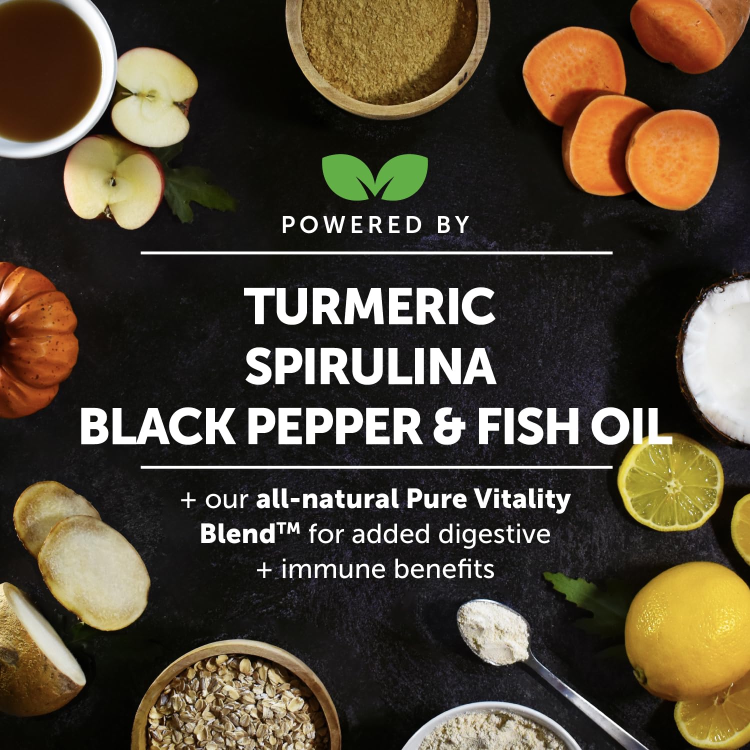 Pet Honesty Hip & Joint Turmeric Health - Joint Supplement for Dogs, Omega-3 Fish Oil, Turmeric Support Joint Health, Ease Stiff