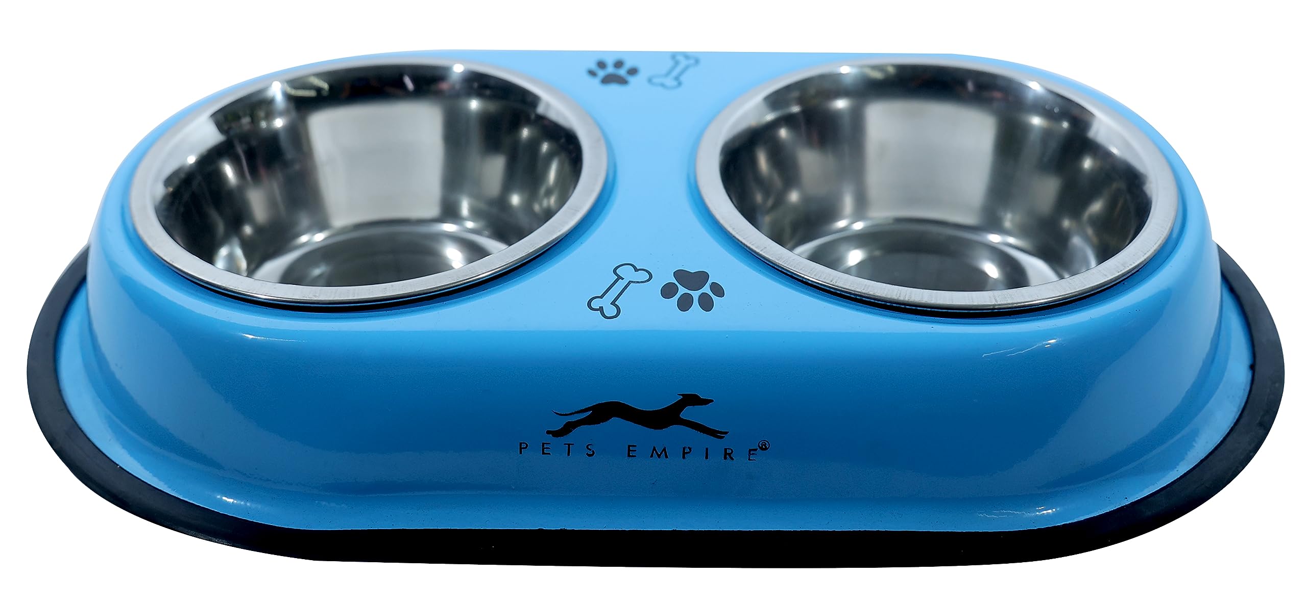 Pets Empire Dog & Cat Bowl | Cat Food Bowl | Bowls For Kitten And Puppy | Feeder Double Diner Stainless Steel | Cat Feeding Dine
