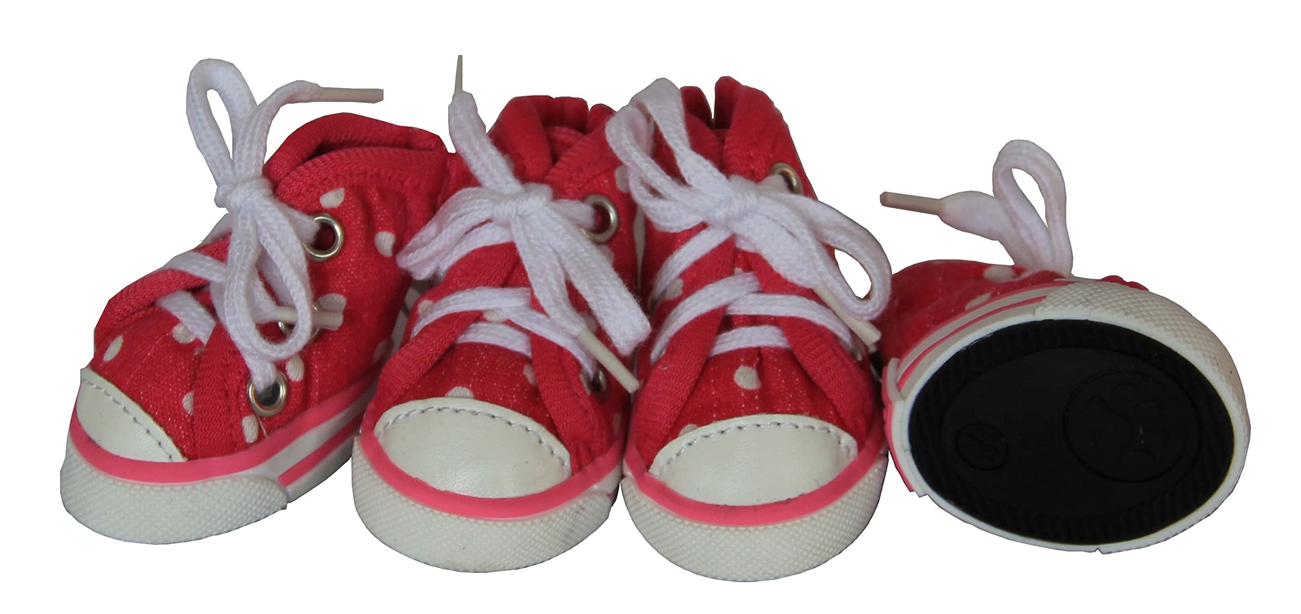 Pet Life Extreme-Skater Dog Shoes - Casual Canvas Year Round Pet Shoes With Customizeable Laced Support - Set Of 4 Shoes For Dog