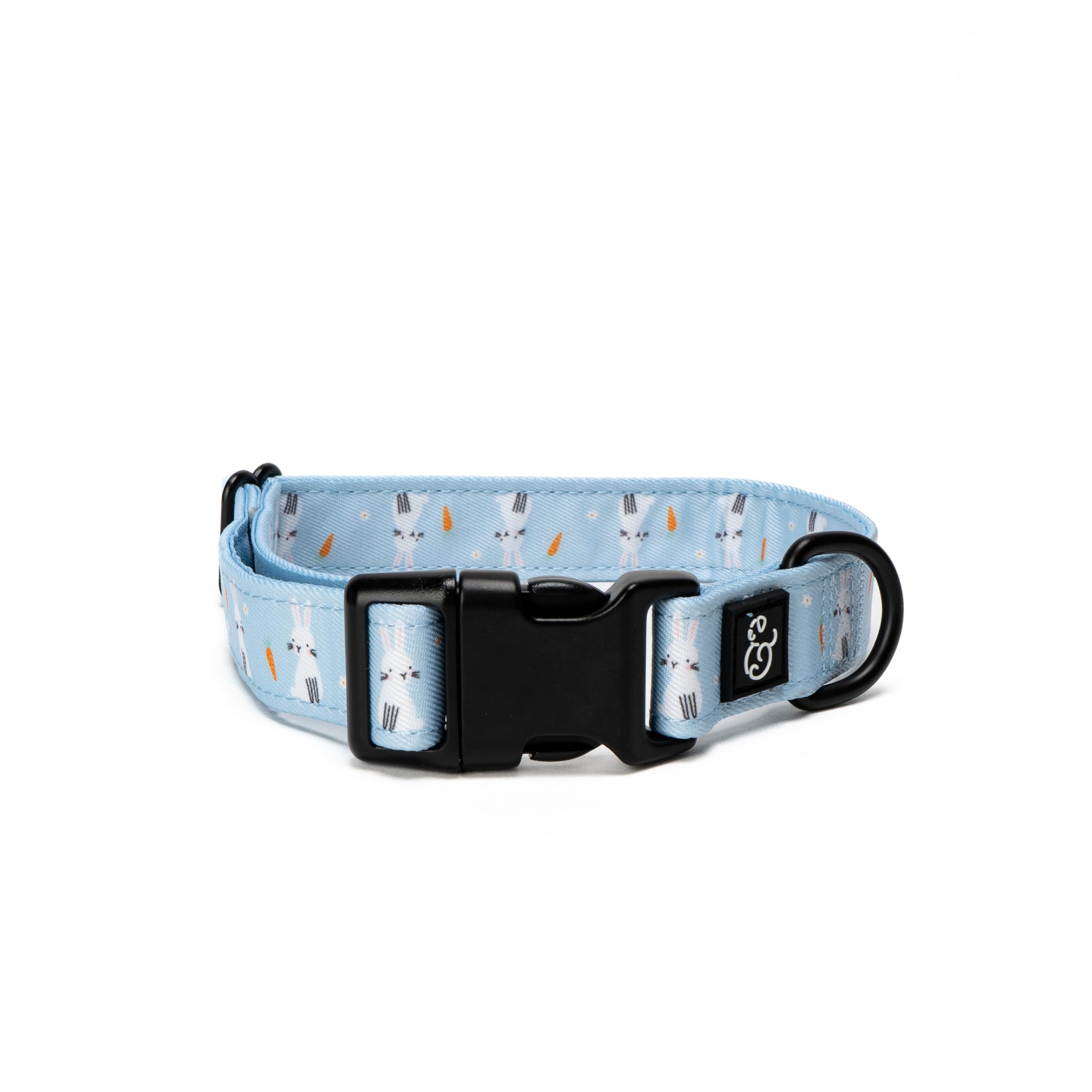 Lucy & Co. Funny Bunny Dog Collar - Durable Lightweight Designer Collar For Pets - Adjustable Metal Safety Buckel - Blue Green B