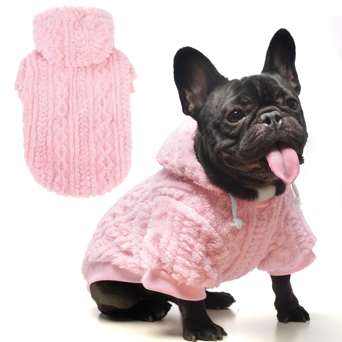 Kooltail Fleece Dog Sweater Hoodie For Small Medium Large Dogs - Super Soft Fall Dog Clothes Hat Hooded Sweatshirt With Leash Ho