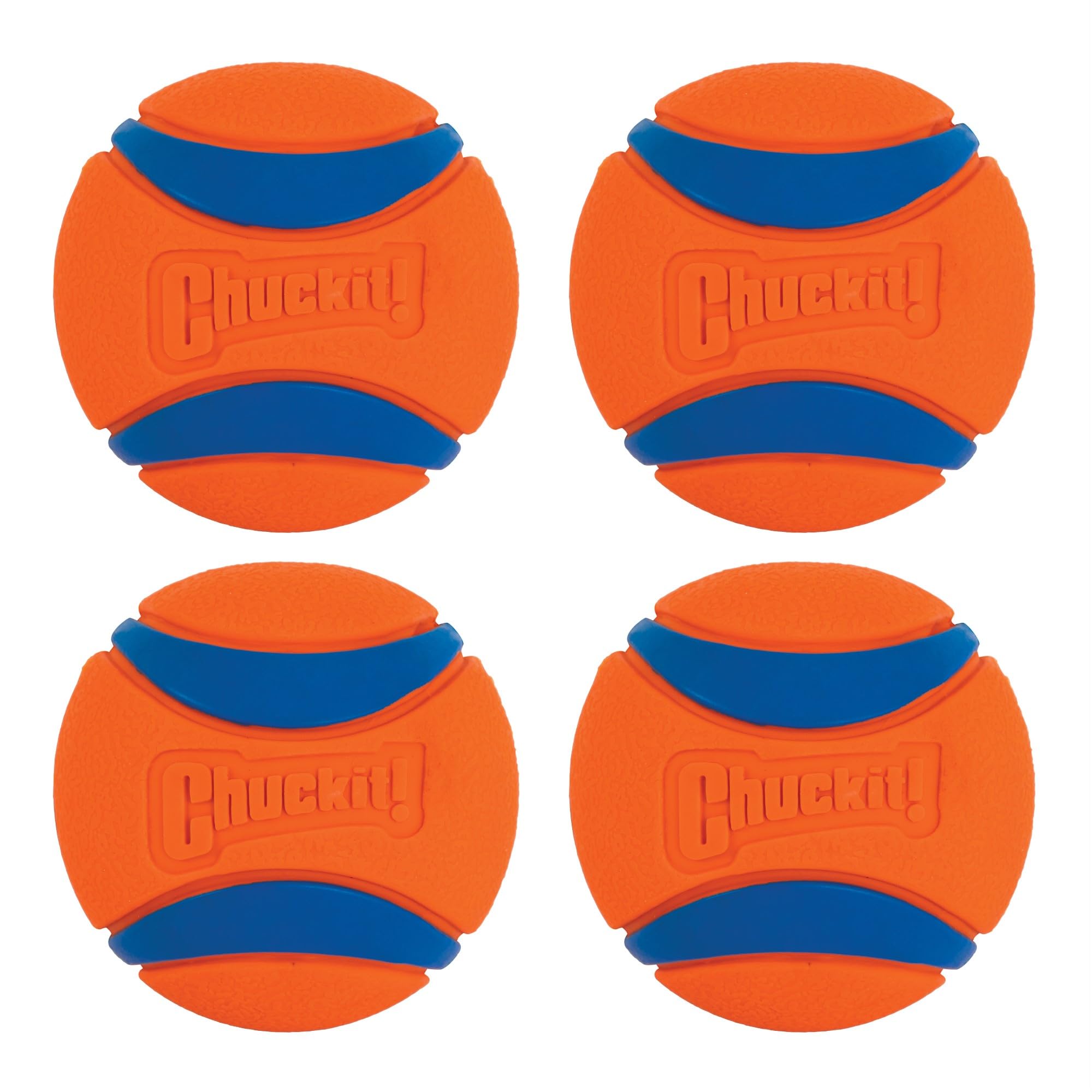 Chuckit Ultra Ball Dog Toy, Medium (2.5 Inch Diameter) Pack Of 4, For Breeds 20-60 Lbs