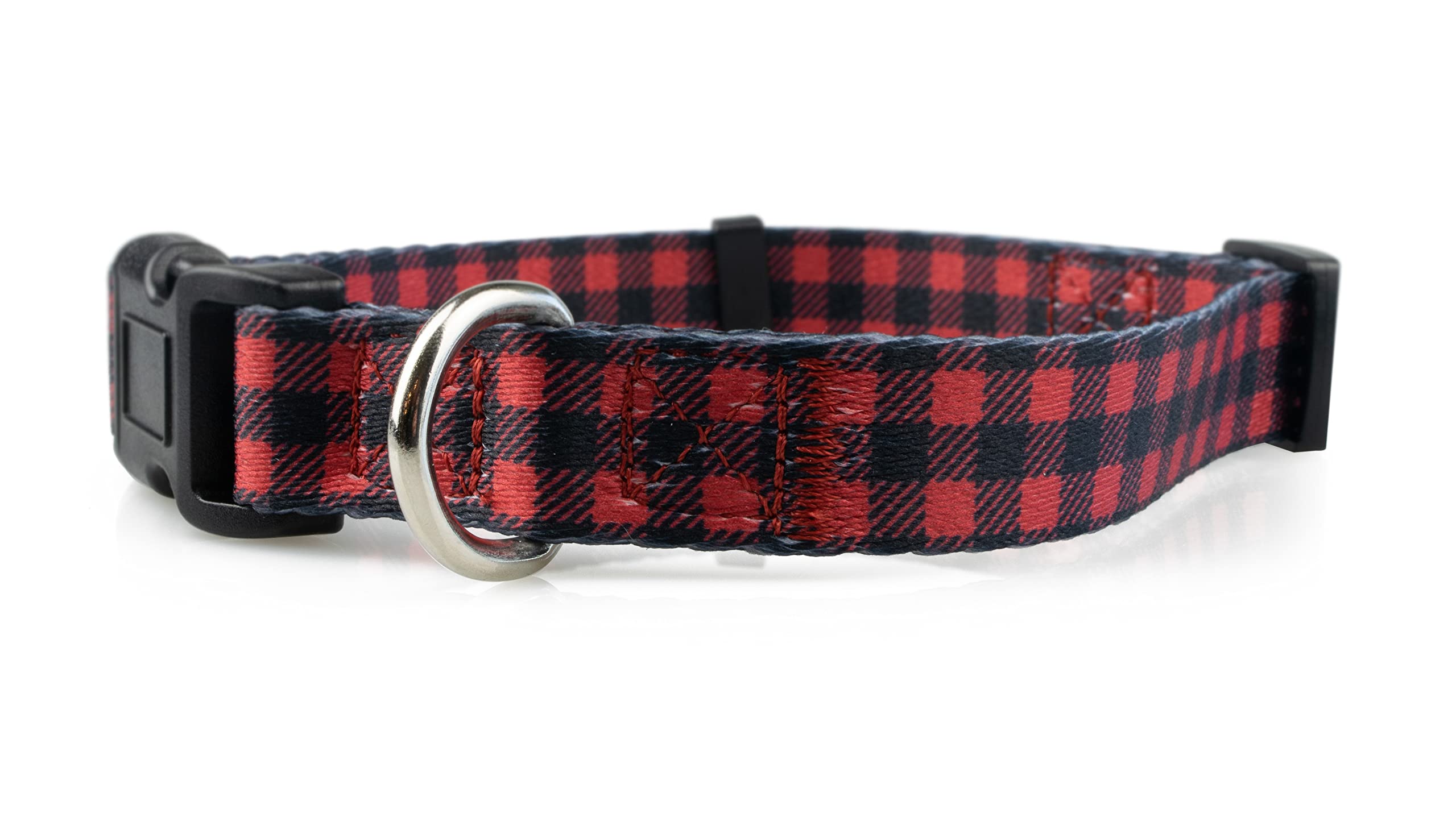 Limeloot Buffalo Plaid Dog Collar, Small