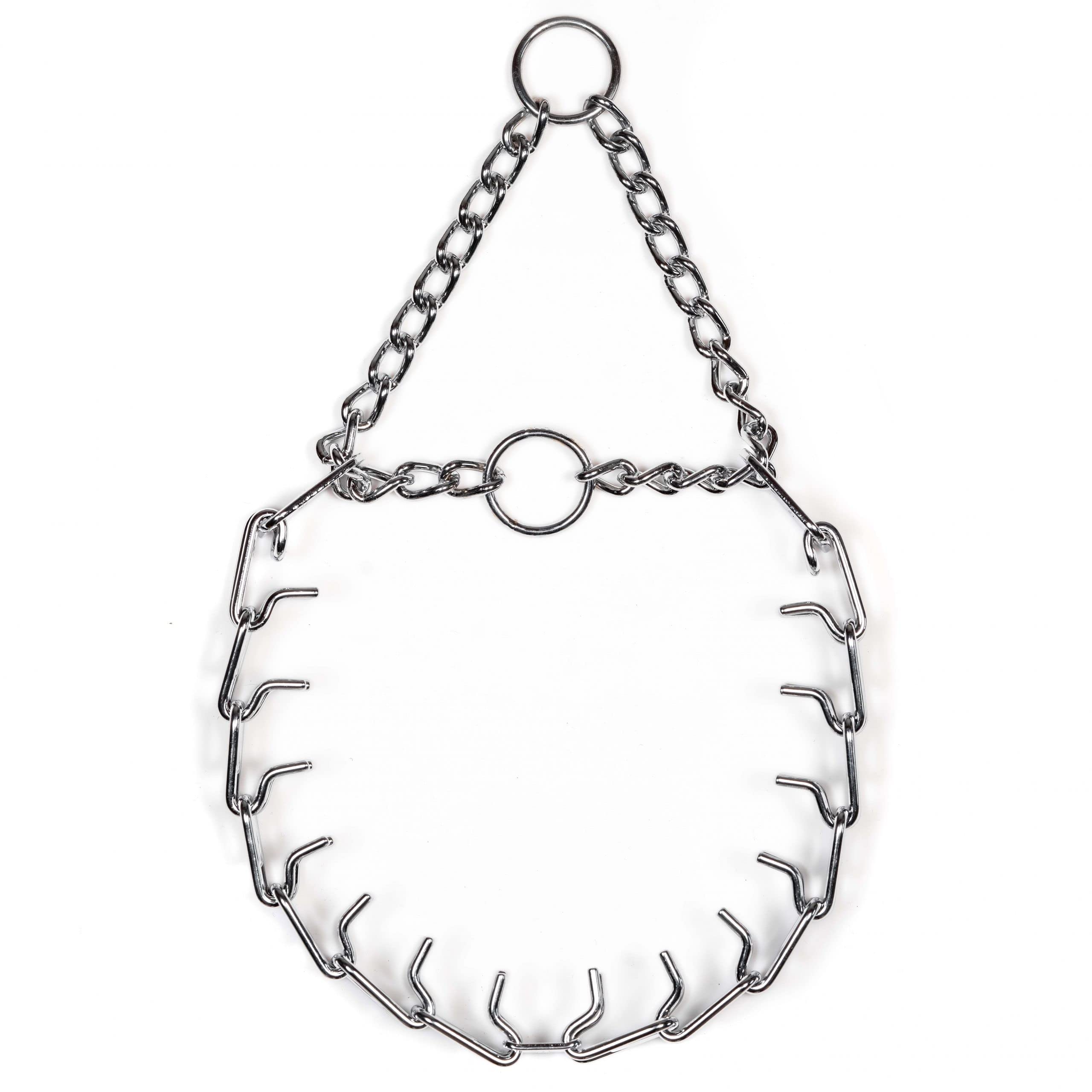 Herm Sprenger Chrome Plated Prong Dog Collar Ultra-Plus Pet Pinch Collar With Two O-Rings No-Pull Collar For Dogs Anti Pull Trai