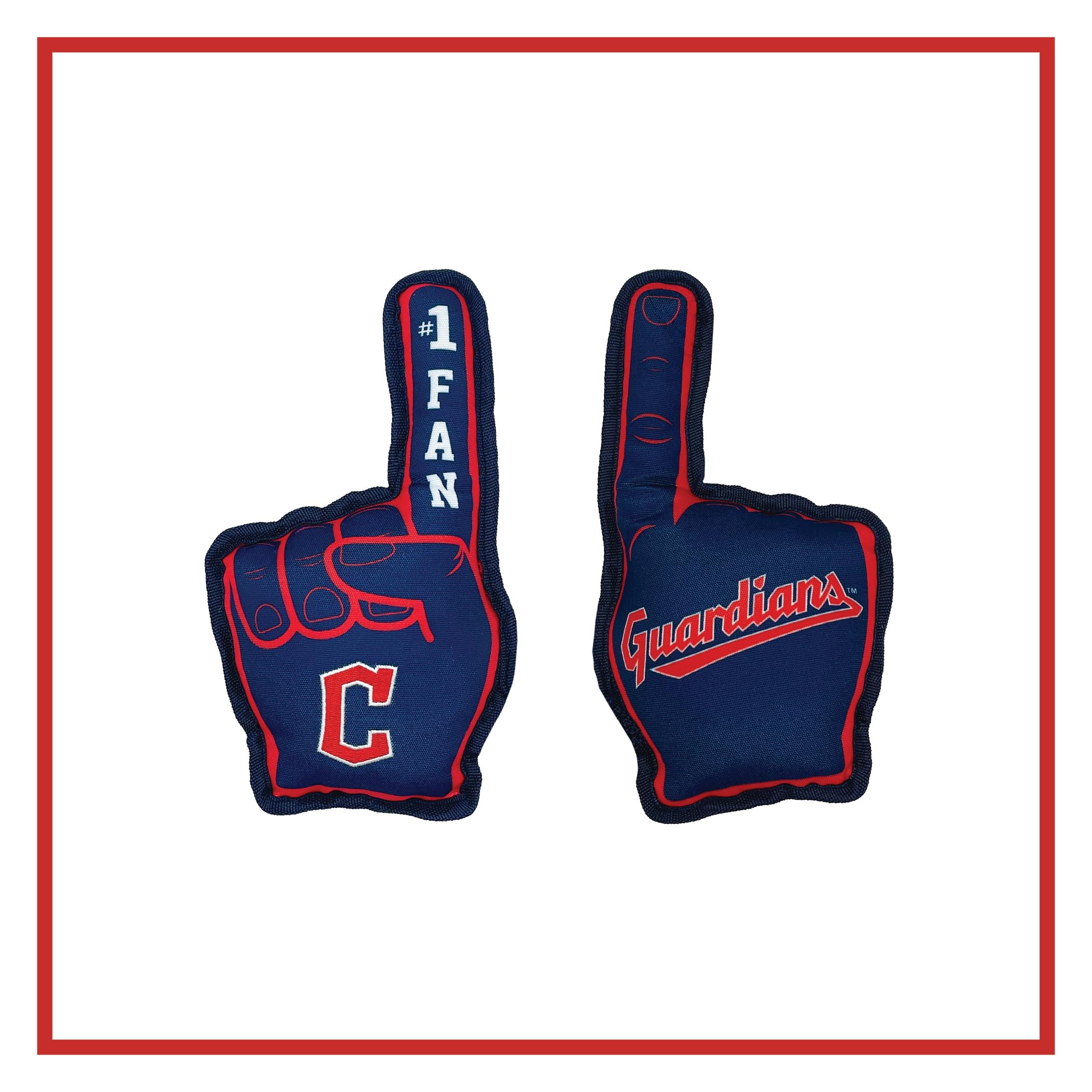 Pets First Mlb Cleveland Guardians #1 Fan Toy. Best Sports Dog Toy With Double Stitched Trim And Tough Nylon Material Filled Wit
