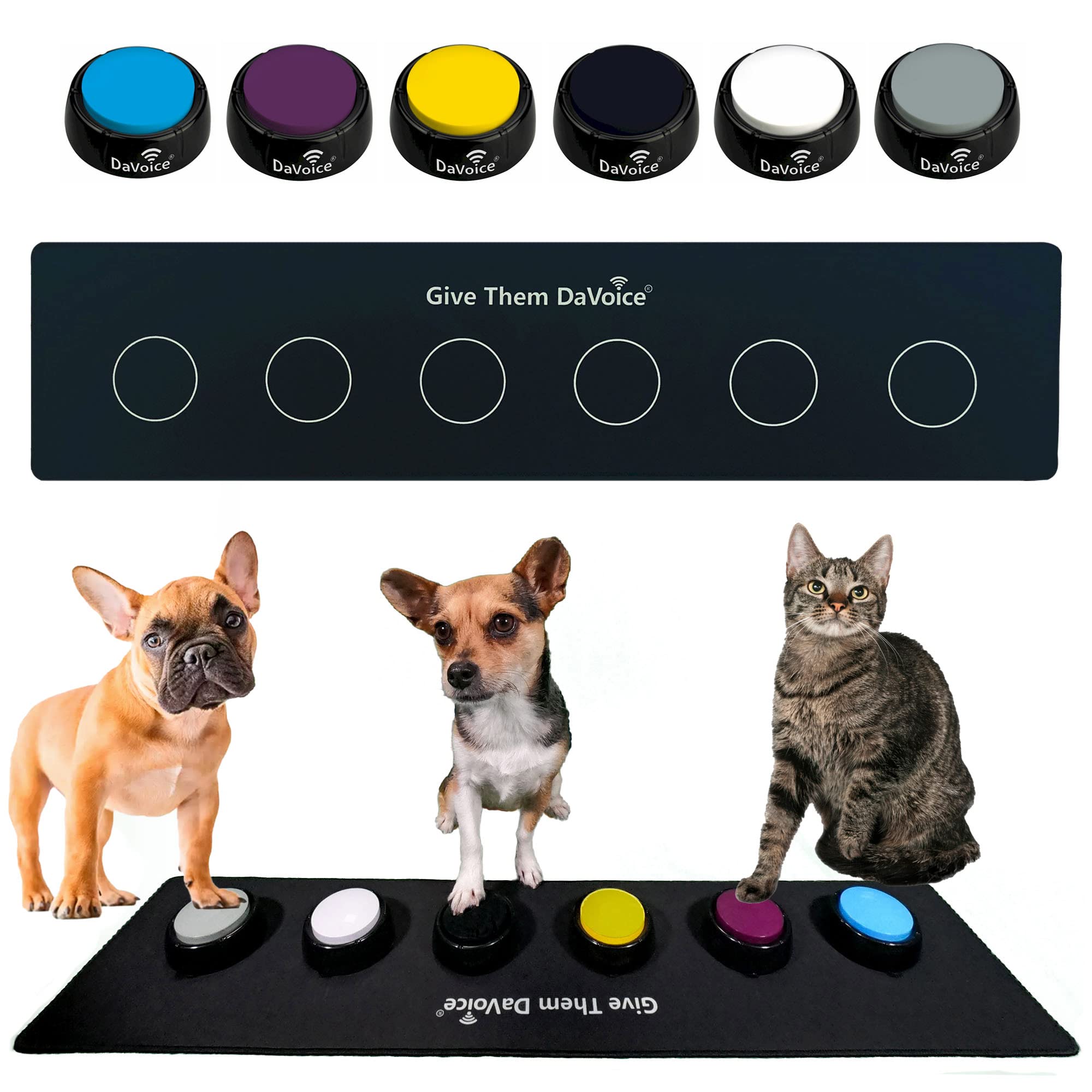 DaVoice Cat & Dog Buttons for Communication, Recordable Buttons for Cats & Dogs Communication, Cat & Dog Talking Pet Button Star