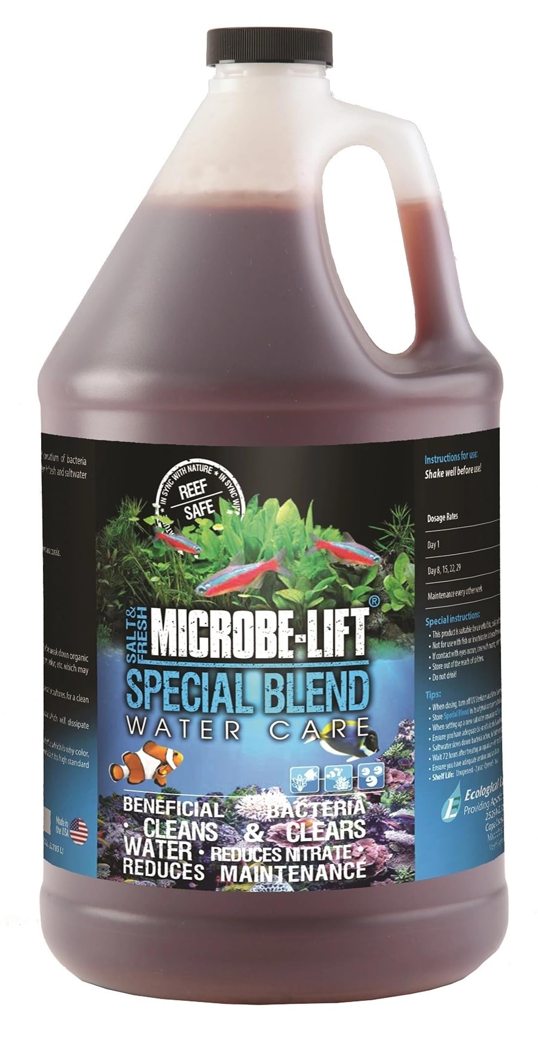 MICROBE-LIFT Special Blend Aquarium Treatment, Fish Tank Water Conditioner for Freshwater and Saltwater Tanks, Helps with Aquari