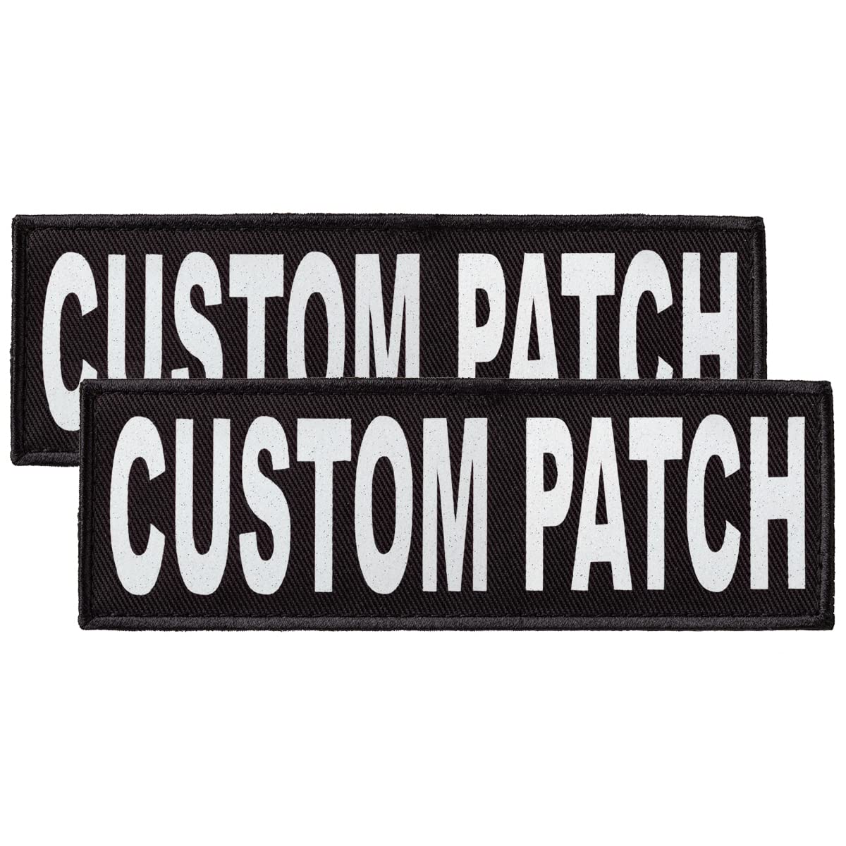 Dogline Custom Patch With Glitter Letters For Dog Vest Harness Or Collar Customizable Bling Text Personalized Patches With Hook Backing Name Agility Service Dog Esa 2 Patches Z White Text