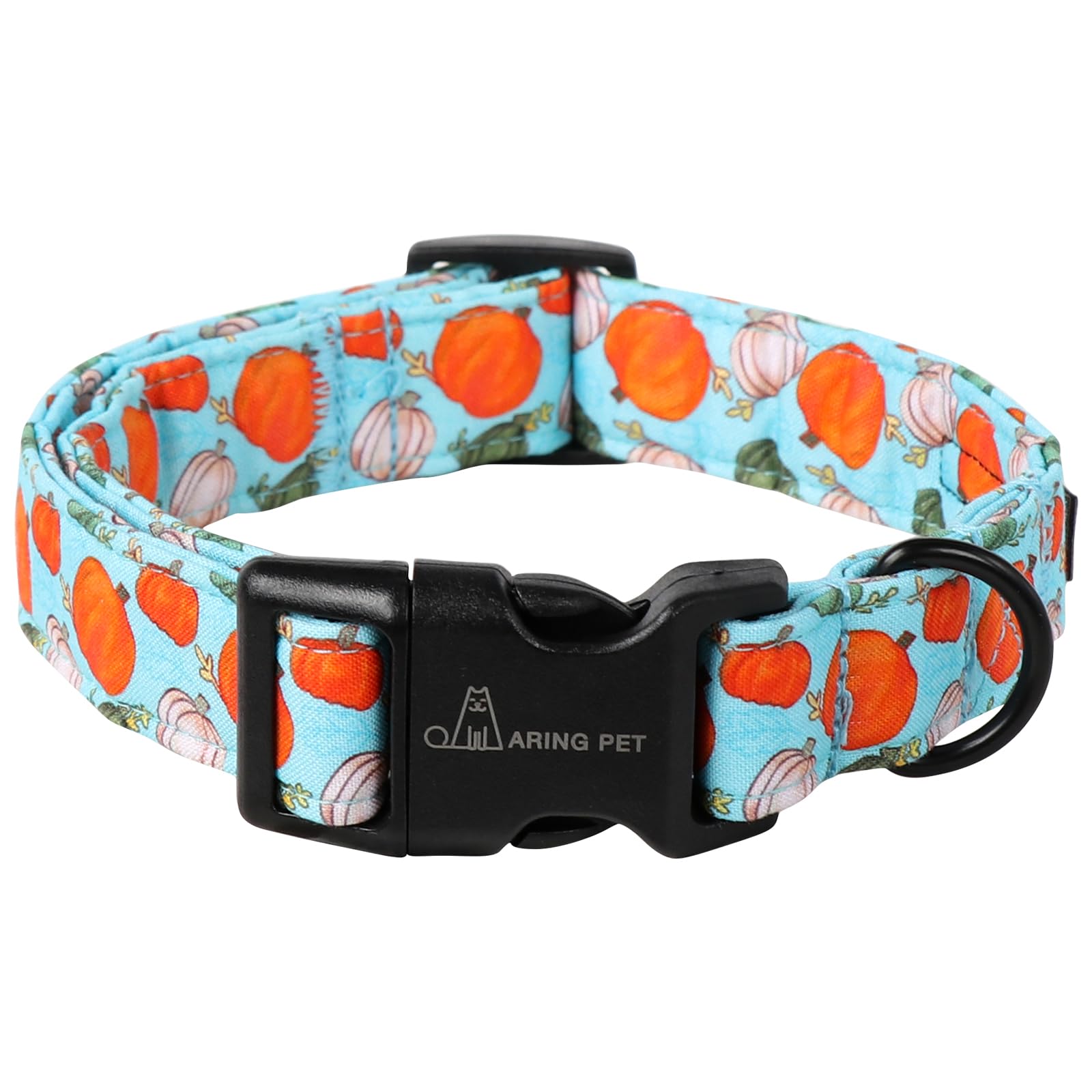 Aring Pet Halloween Dog Collar-Cotton Pumpkin Dog Collars, Adjustable Lightweight Pet Collar Puppy Collars With Quick Release Buckle For Girl&Boy Dogs