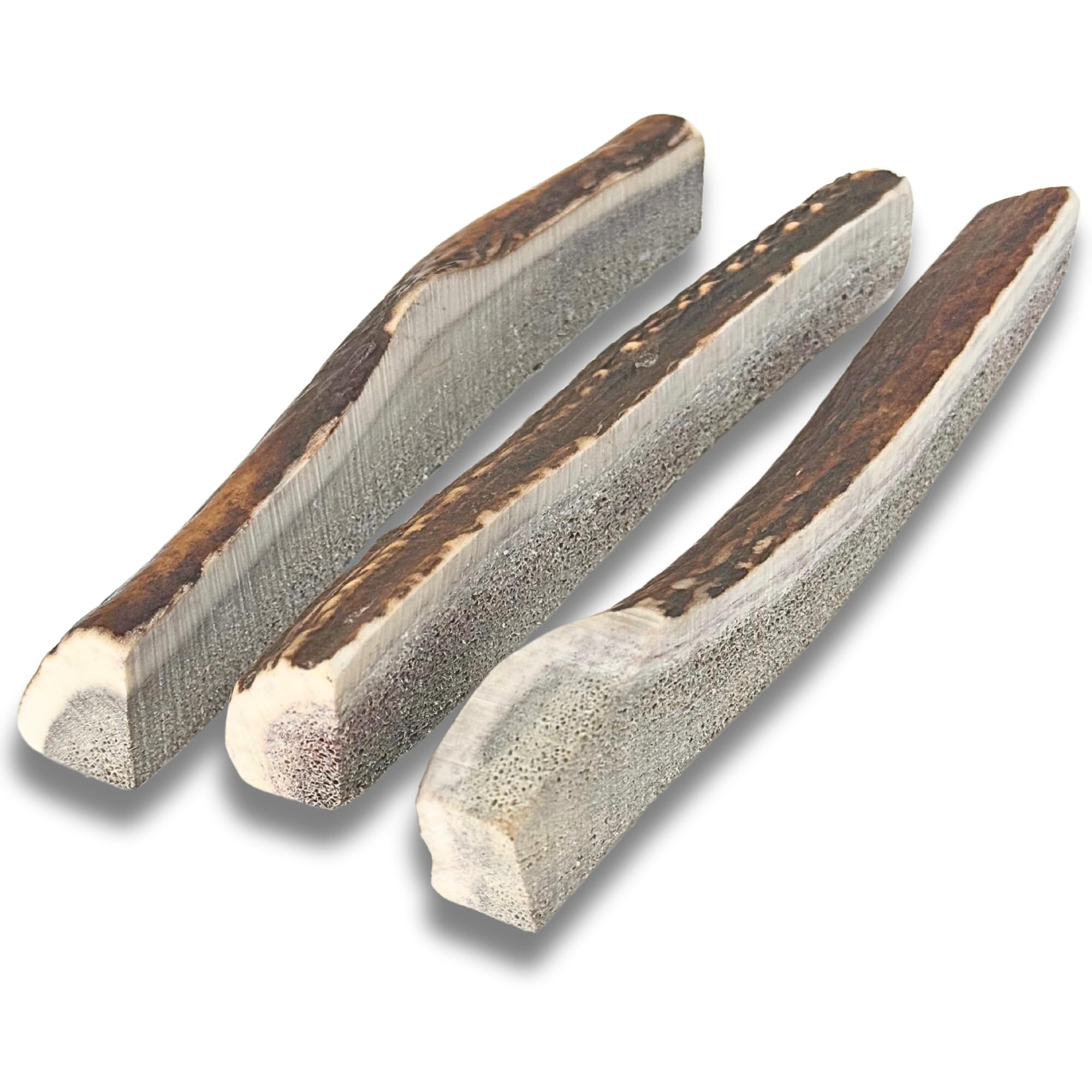WhiteTail Naturals - Premium Split Elk Antlers for Dogs - (3 Pack Small to Medium) - All Natural, Dog Chew Bones - Naturally She