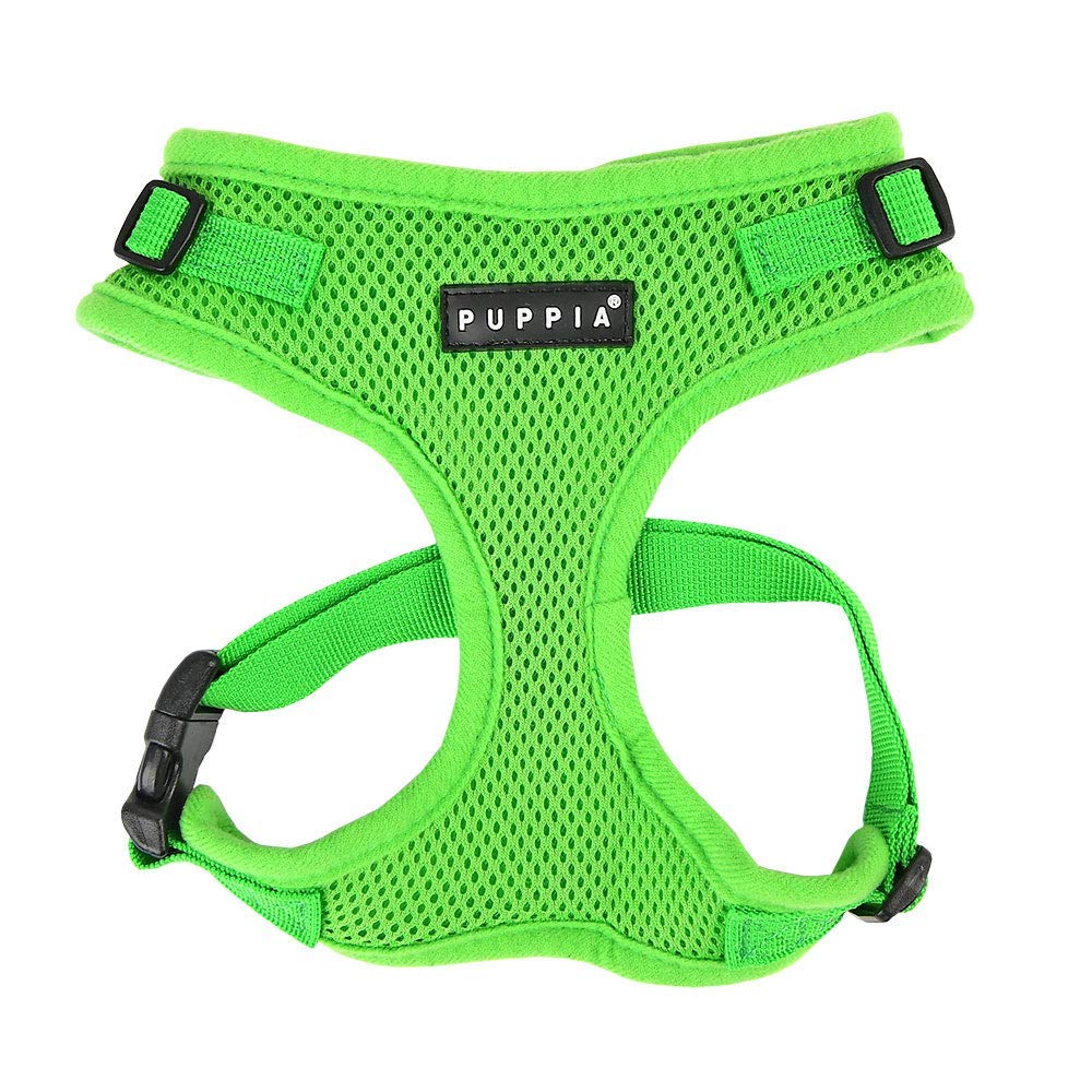 Authentic Puppia Ritefit Harness With Adjustable Neck, Green, Small