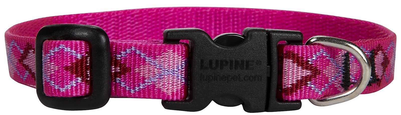 Lupinepet 1/2-Inch Puppy Love 8-12-Inch Adjustable Dog Collar For Small Dogs