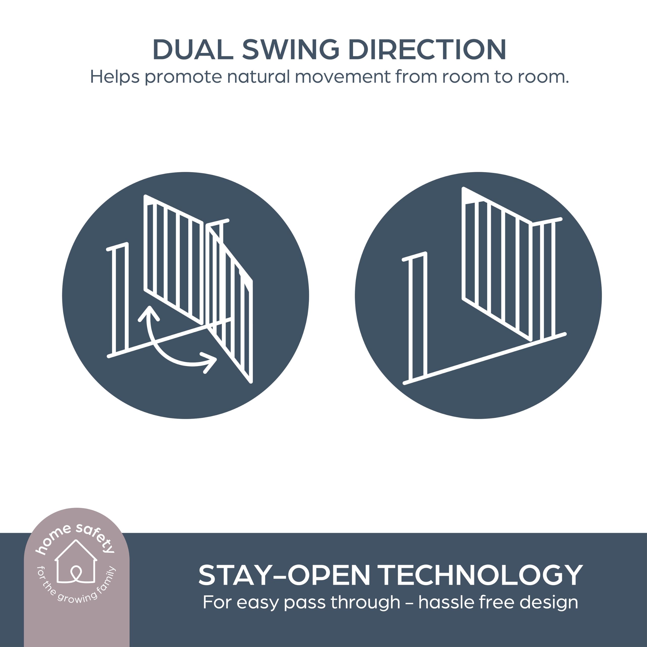 Dreambaby Ava Baby Gate - 29.5-40" Adjustable Metal Gate for Stairs & Doorways, Charcoal, Model L2098BB