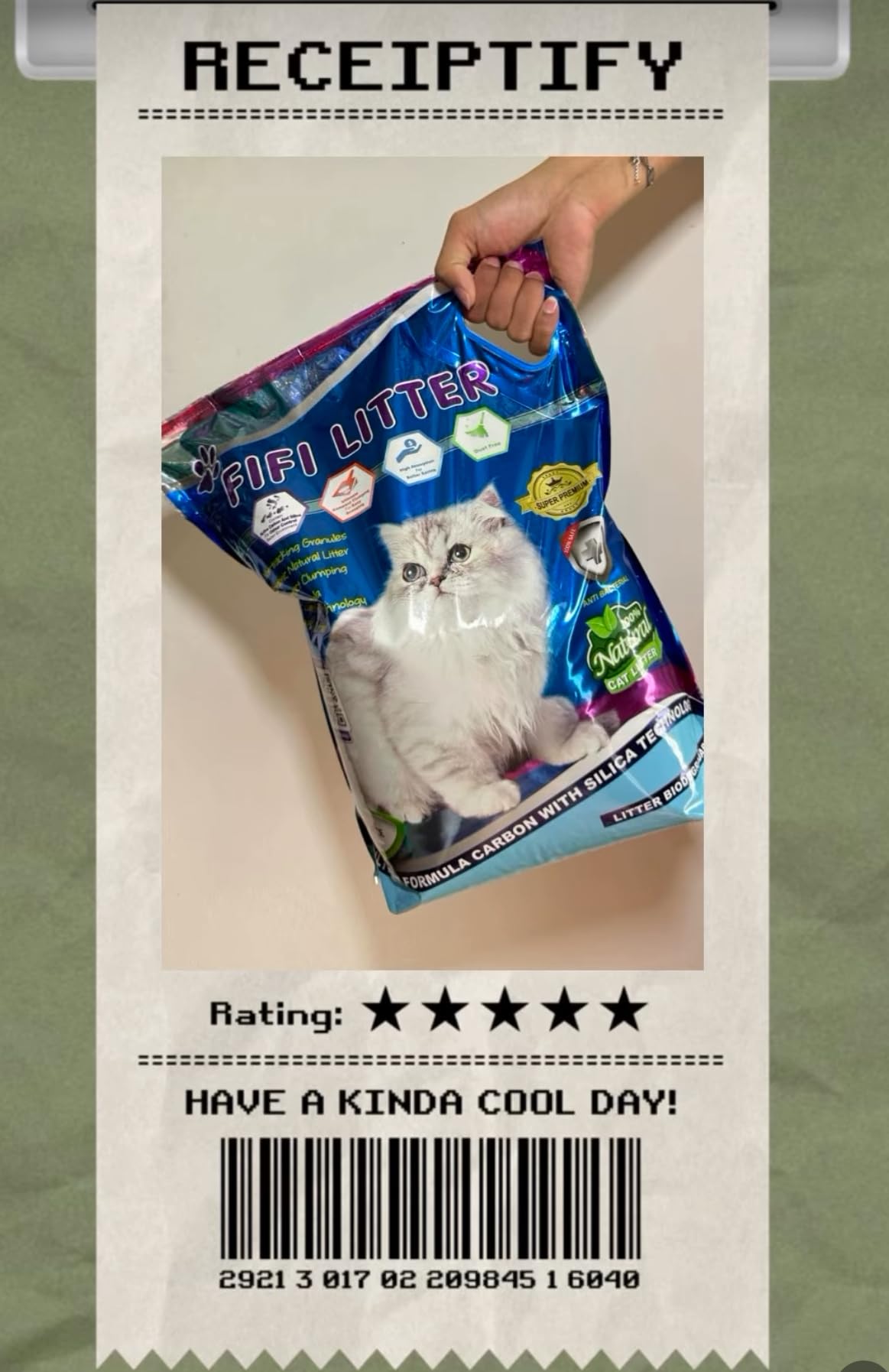 Fifi Litter 15-Lbs. All Natural,Premium Multi-Cat Formula,Bentonite/Carbon/Silica, Hypoallergenic,Quick Clumping,99.9% Dust Free