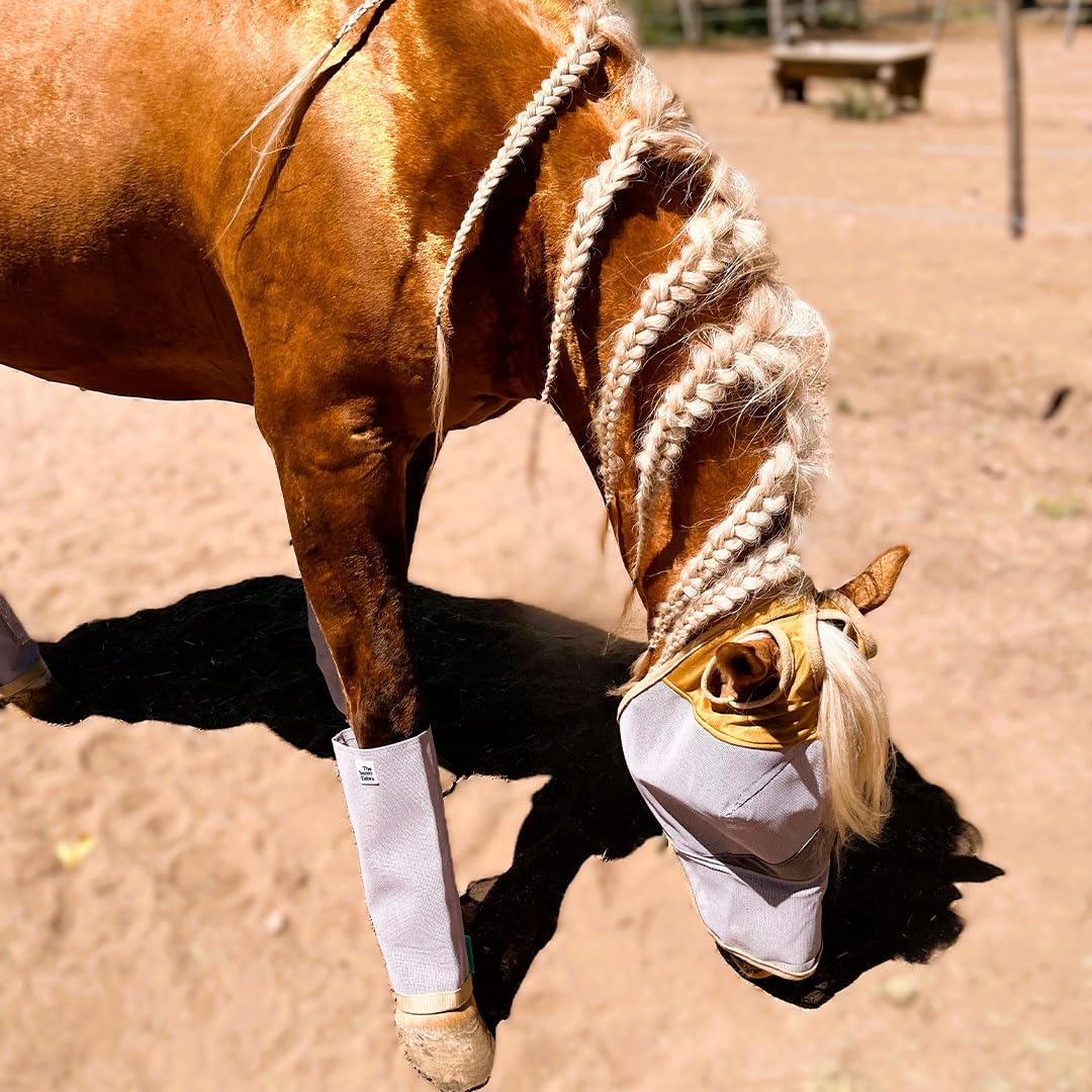 Fly Masks for Horses, 70% Uv-Block, Breathable Fly Mask for Equines, Durable, Comfortable Fit for All-Day Protection, Horse Size