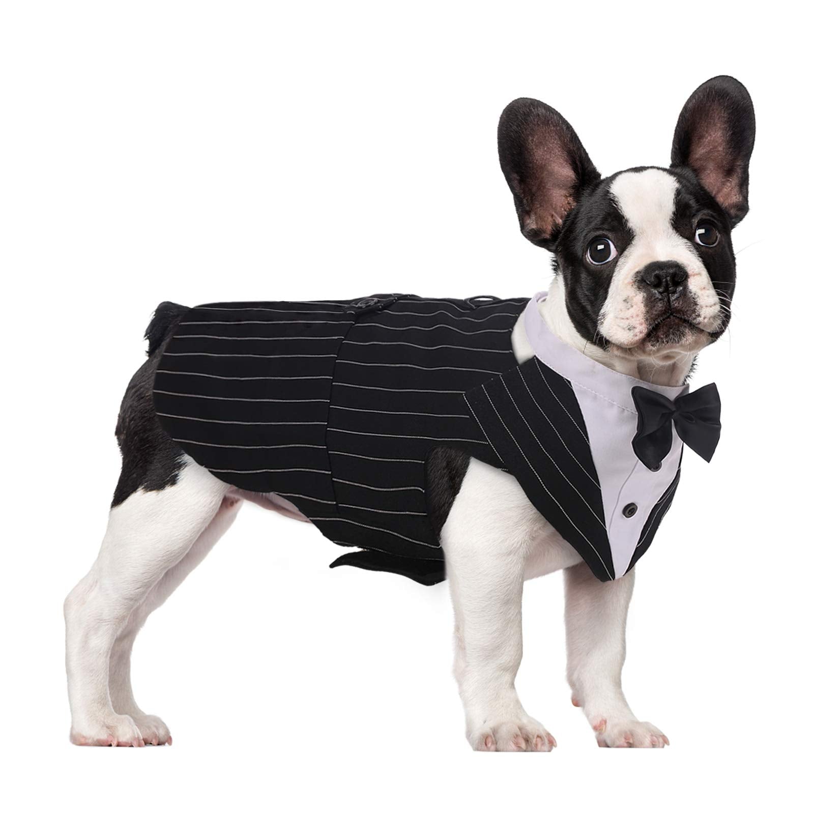 Kuoser Dog Tuxedo Dog Suit And Bandana Set, Dogs Tuxedo Wedding Party Suit, Dog Prince Wedding Bow Tie Shirt Formal Dog Wedding Attire For Large And Medium Dogs Golden Retriever Samo Bulldogs
