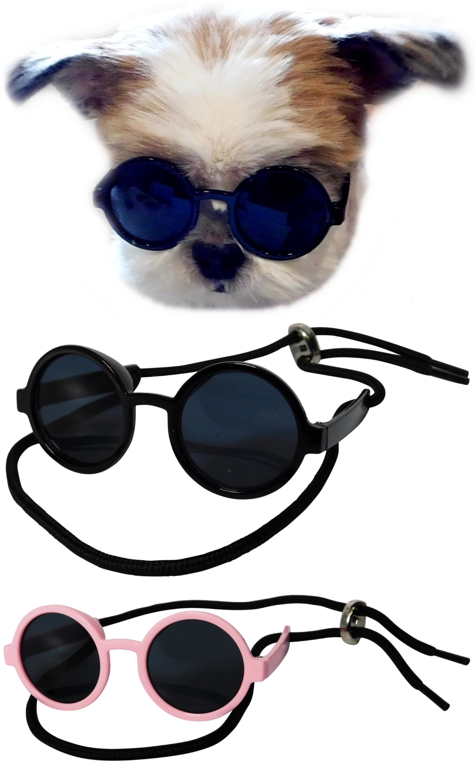 G016 Dog Cat Pet Heart Sunglasses Glasses For Small Breed Up To 15Lbs (Heart Pink-Pink Mirror)