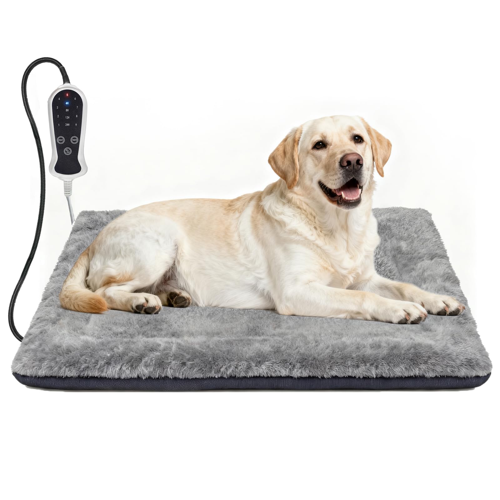 Bestio Heated Dog Bed 3220x2in, Heated Dog Bed Medium Size with Intelligent Controller, MET&UL Dual Certified Cat and Dog Bed, S