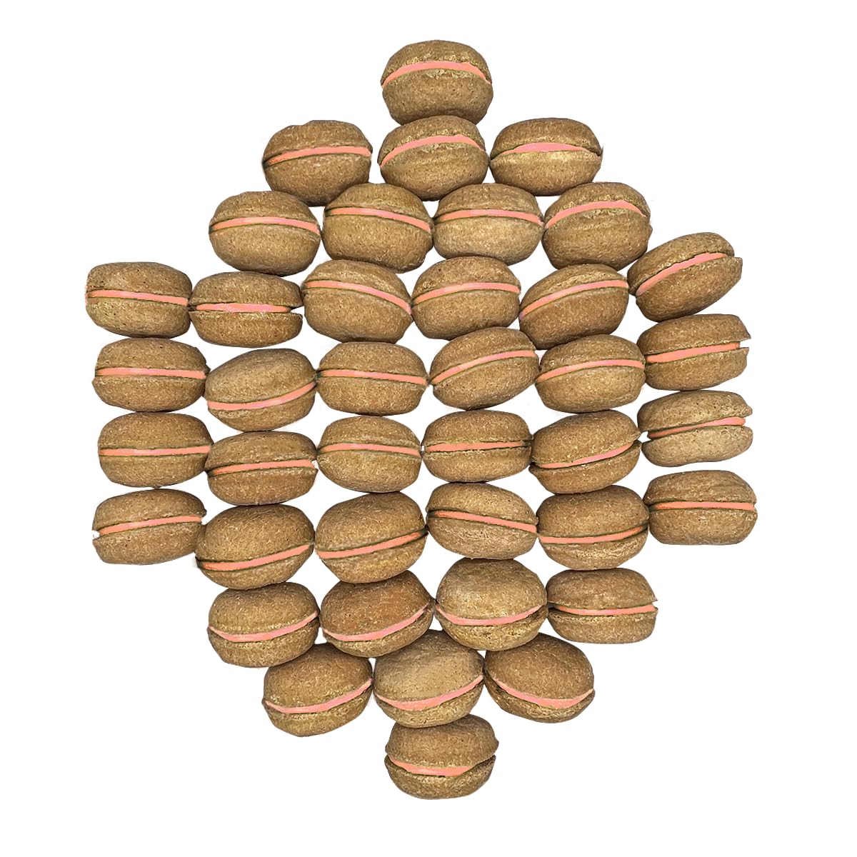 Bonne et Filou Dog Treats Pumpkin Cupcakes - Gourmet Macaron Cakes, 40 Count Bulk Pack - Healthy & Delicious Human Grade Snacks
