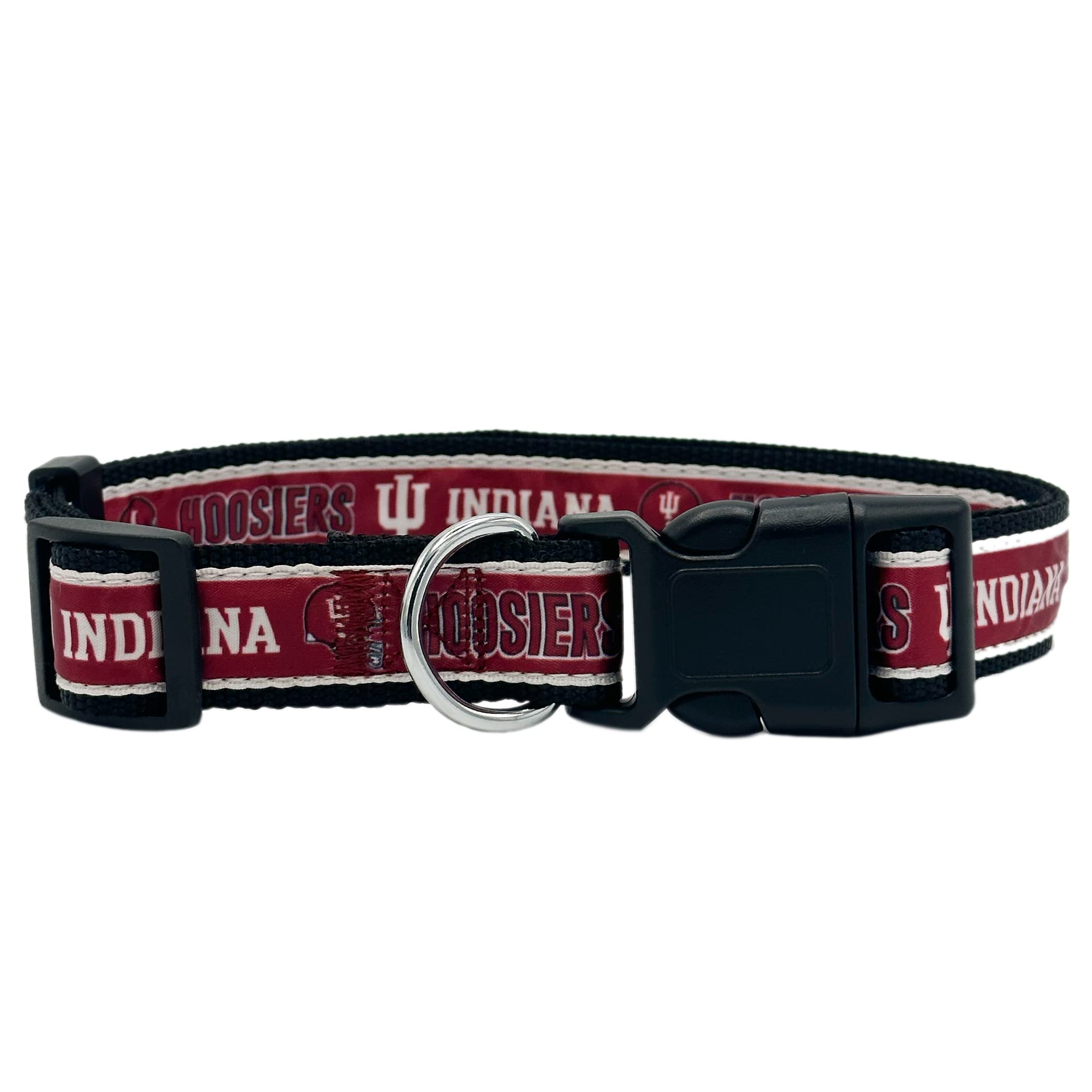 Pets First Collegiate Pet Collar Old Version Indiana Hoosiers Dog Collar, Size Small. Best Sports Team Collar For Dogs & Cats. A Shiny & Colorful Dog & Cat Collar Licensed By The Ncaa